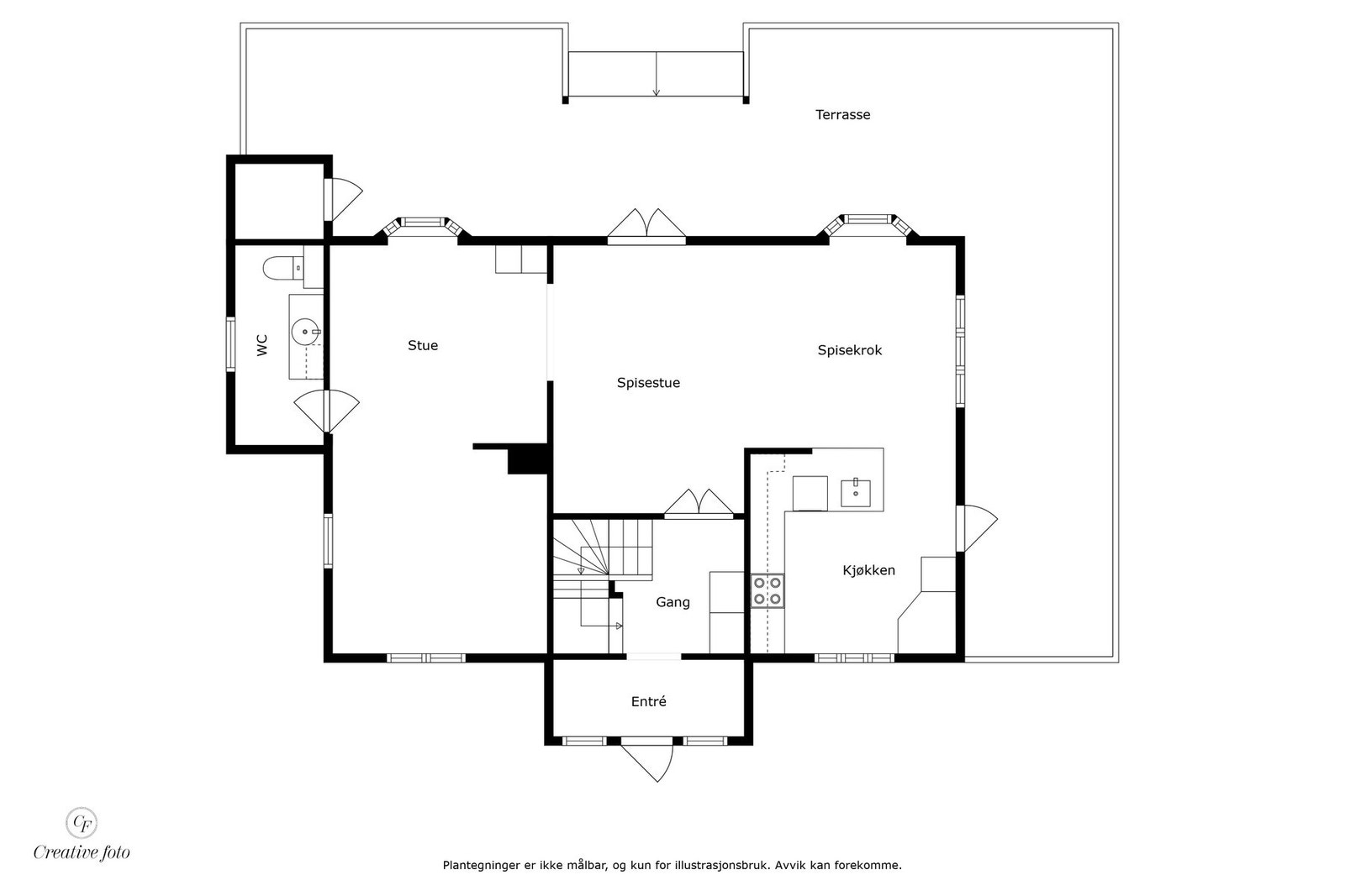Plantegning 1. etasje. Galleribilde