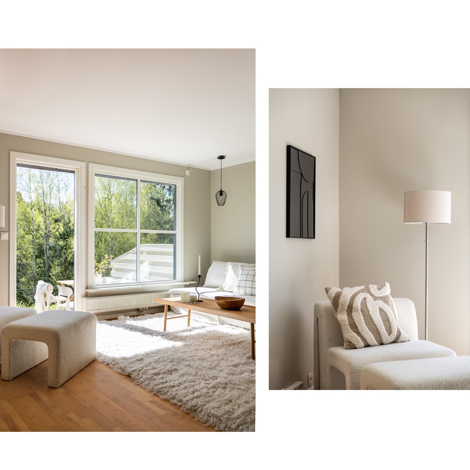 Overflatene er malt i en lys og moderne fargetone. Galleribilde