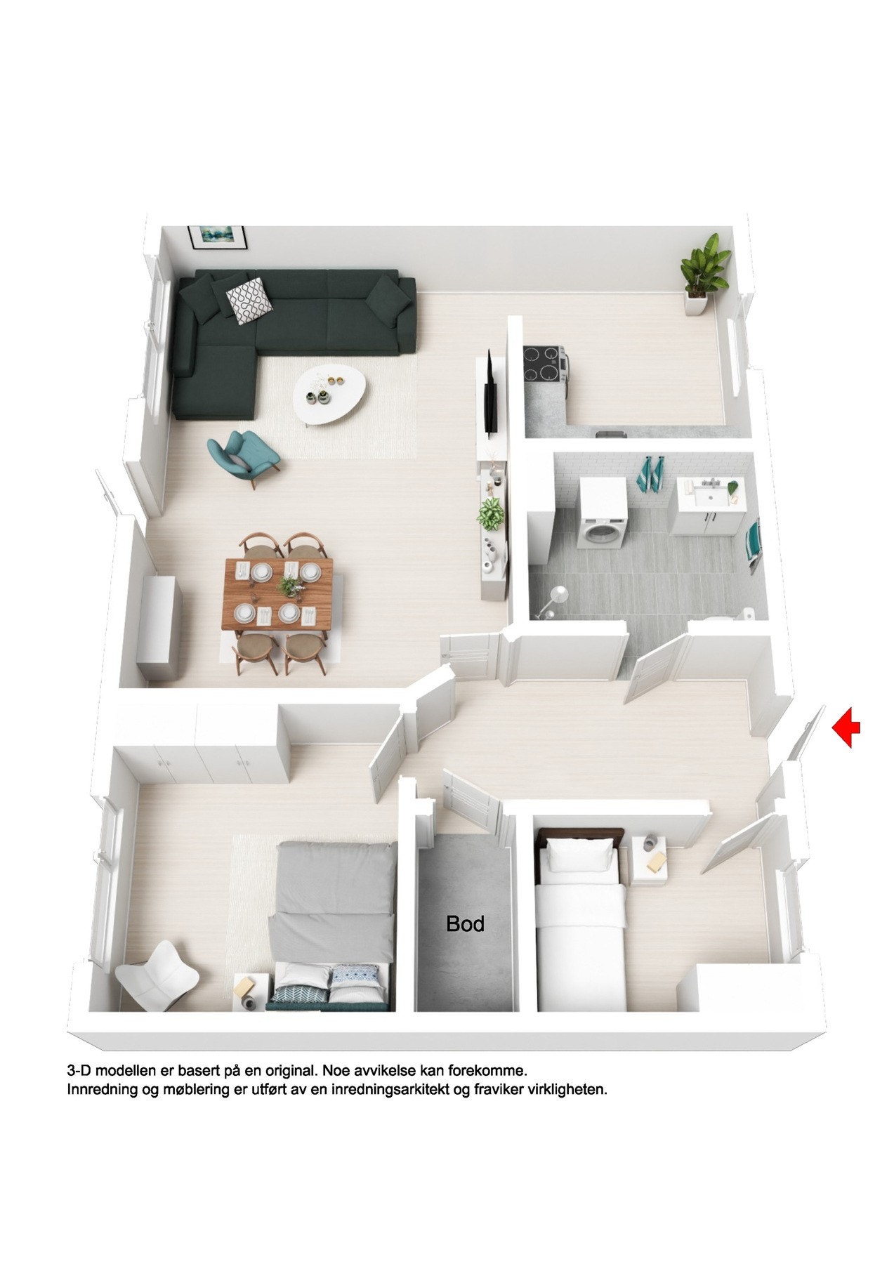 Plantegning 3D Galleribilde