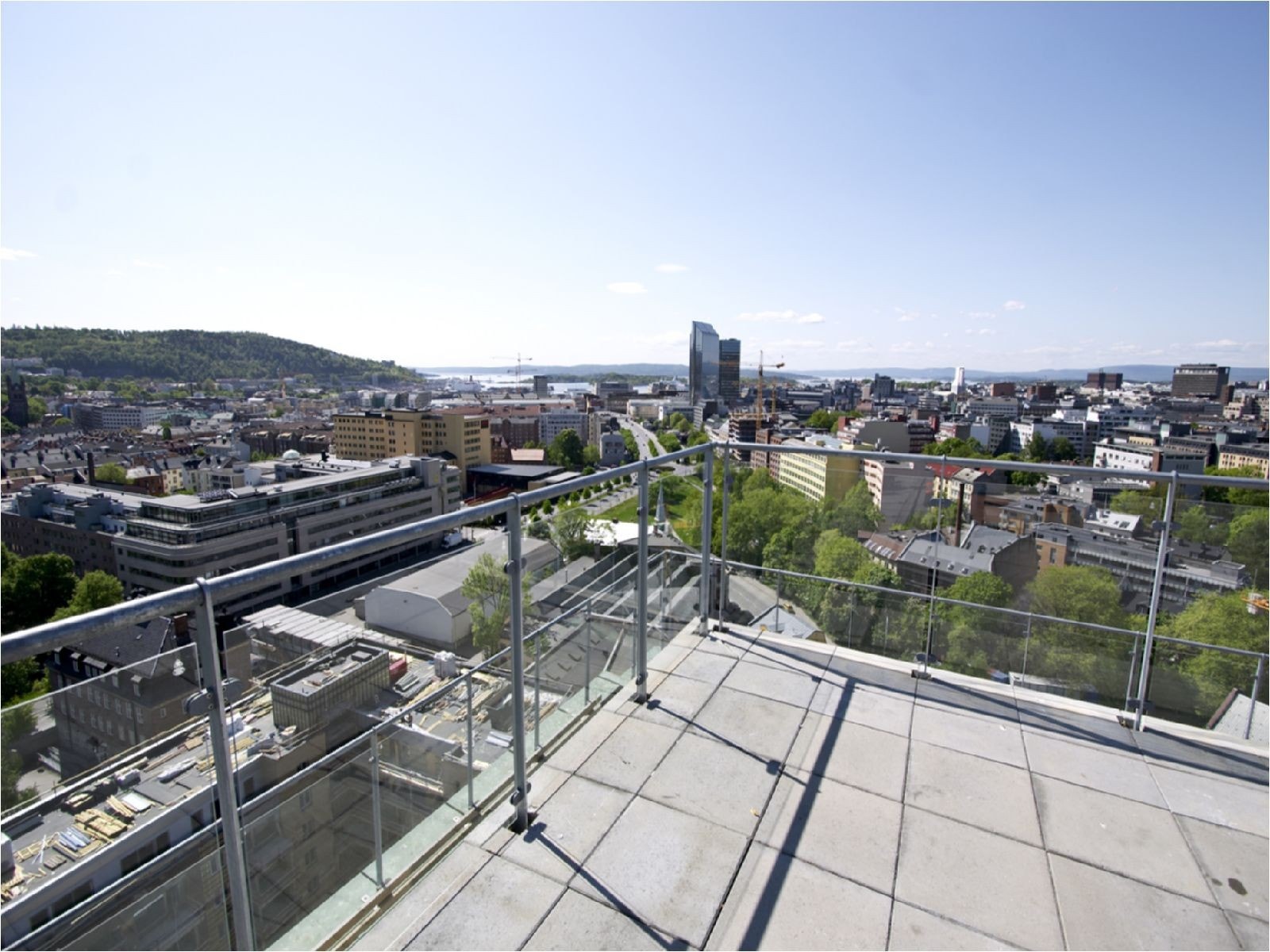 Utsikt fra takterrasse. Galleribilde