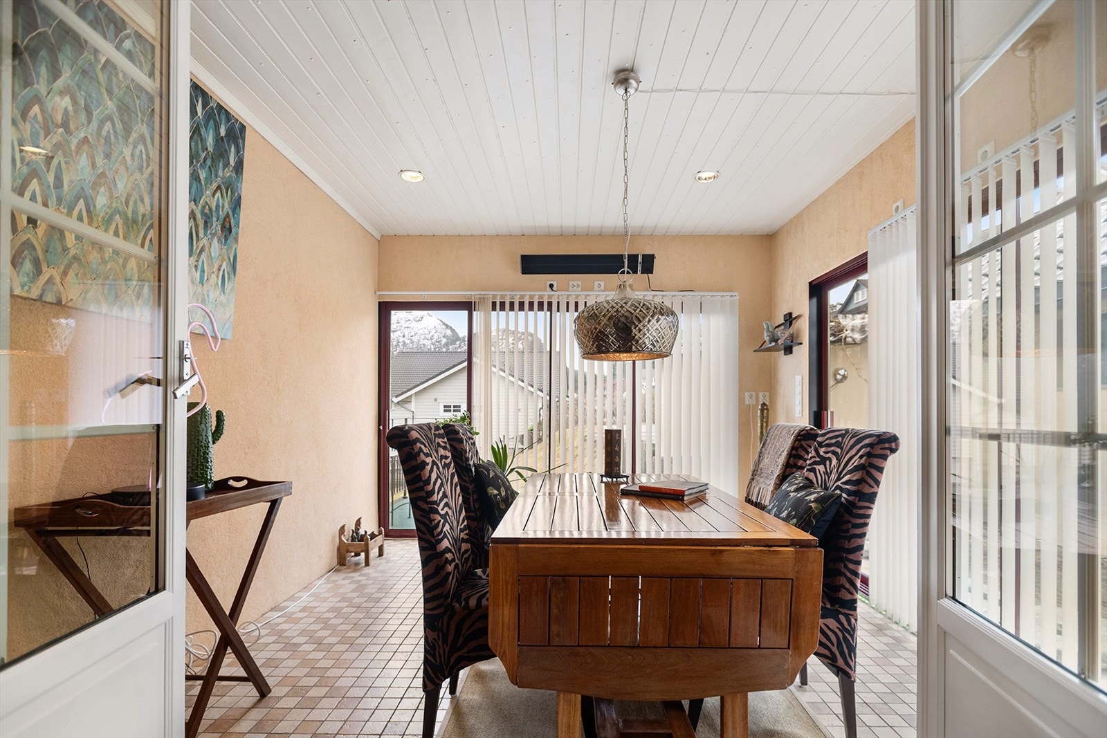 Her ser vi vinterhagen som er delvis isolert. Galleribilde