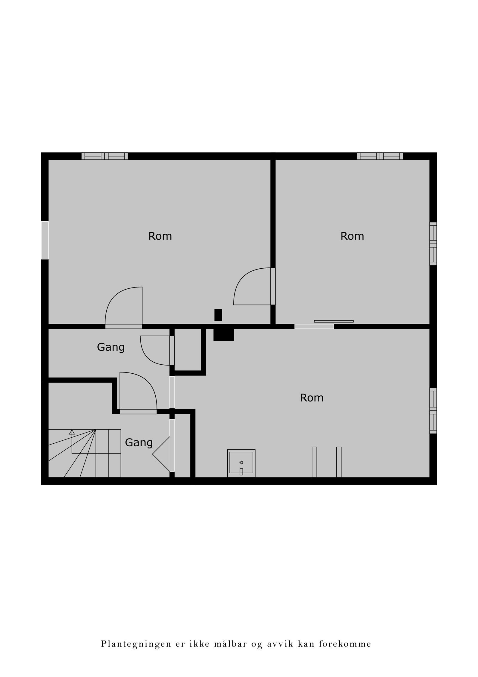 Veiledende plantegning kjeller. Galleribilde