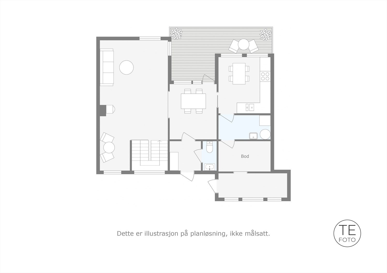 Plantegning første etasje. Galleribilde