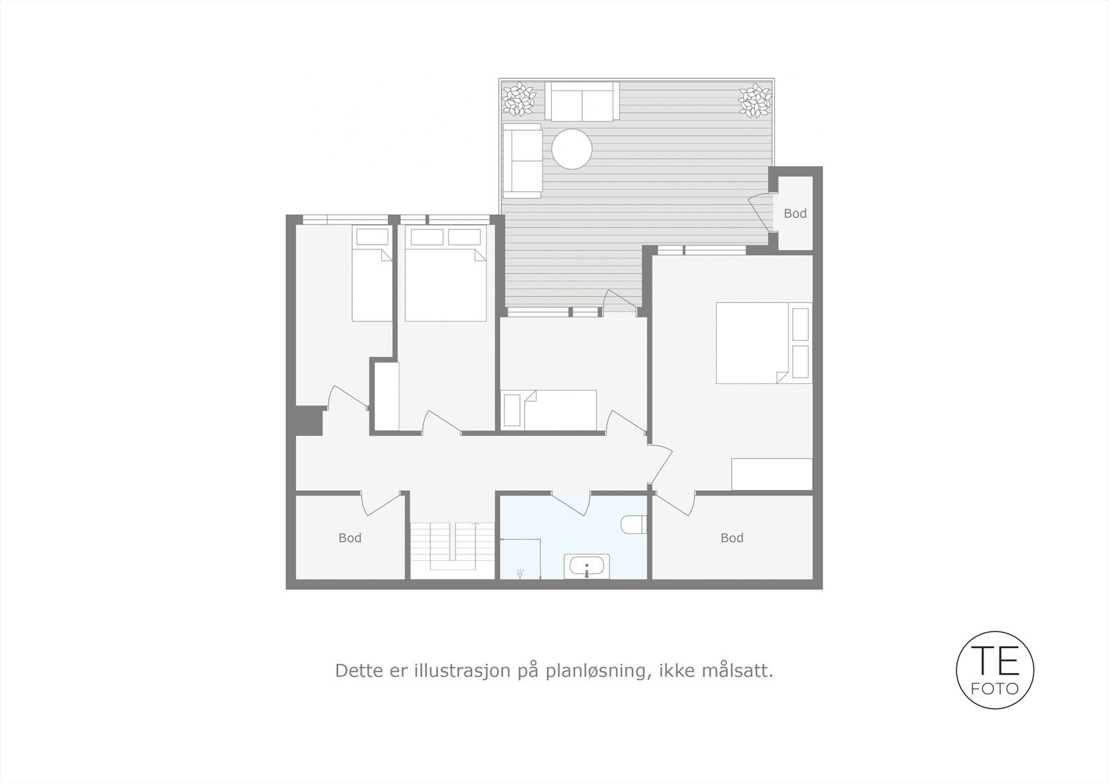 Plantegning underetasje. Galleribilde