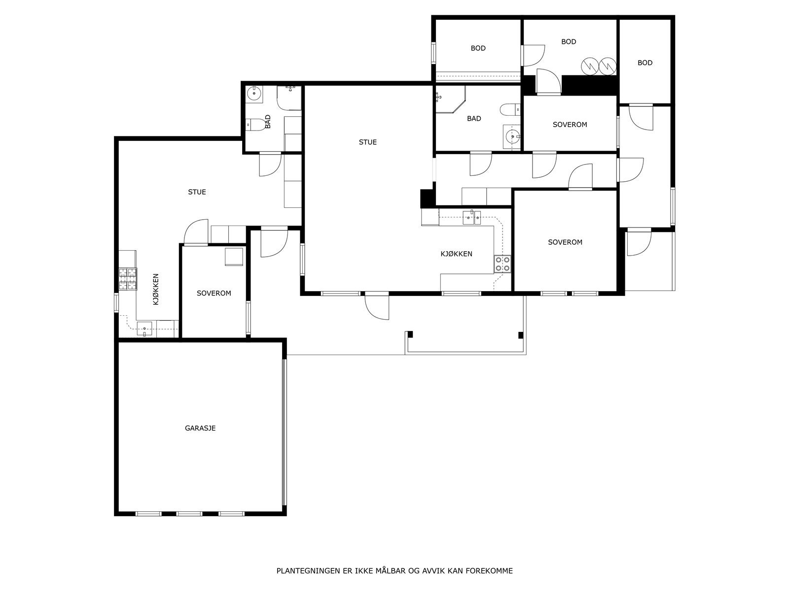 Plantegning underetasje Galleribilde
