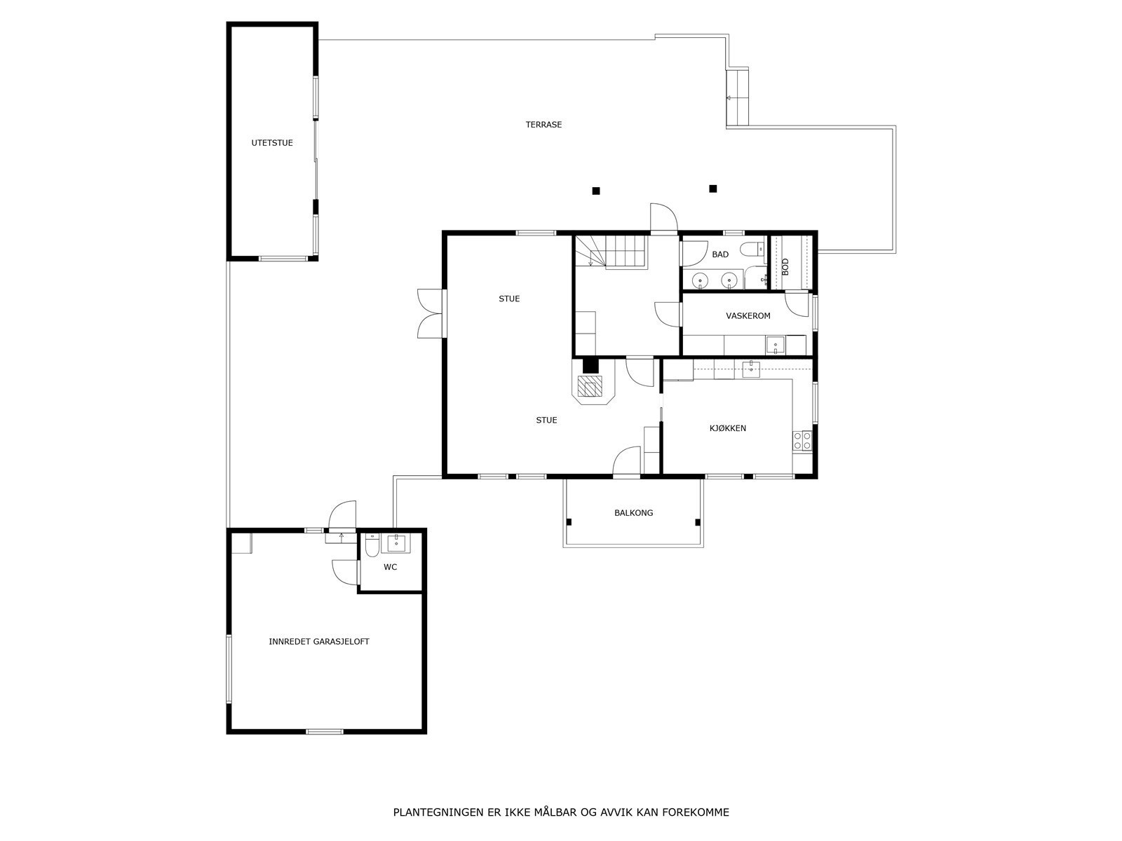 Plantegning 1. etasje Galleribilde