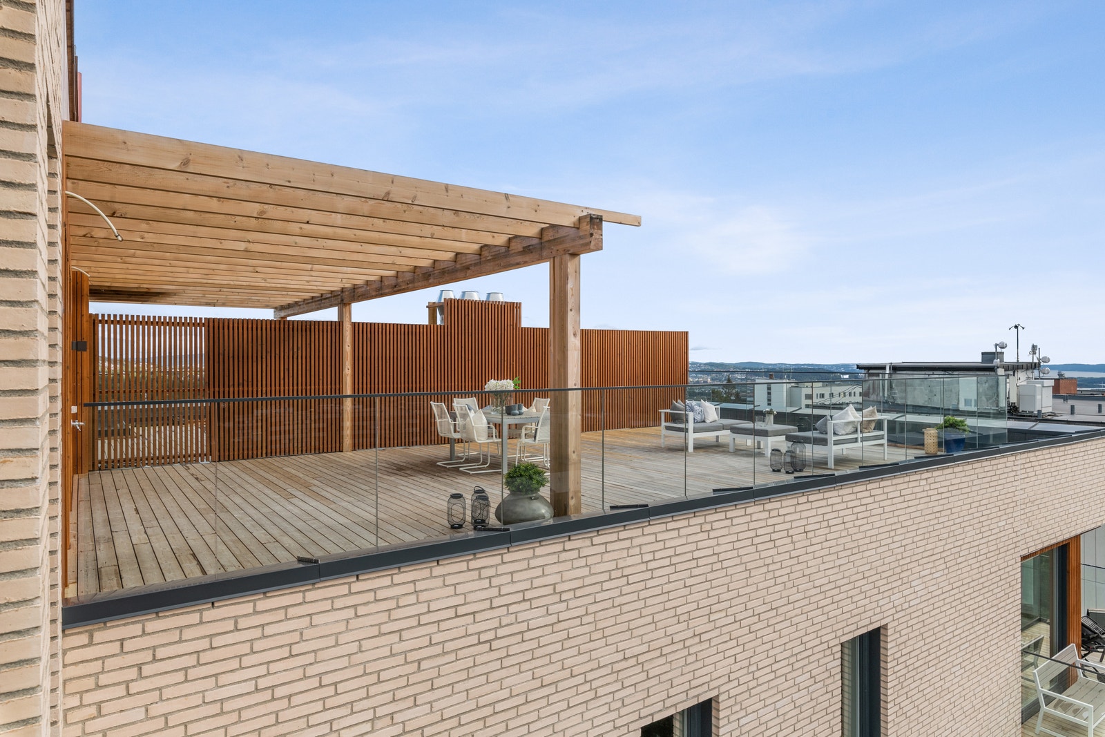 Privat takterrasse. Galleribilde
