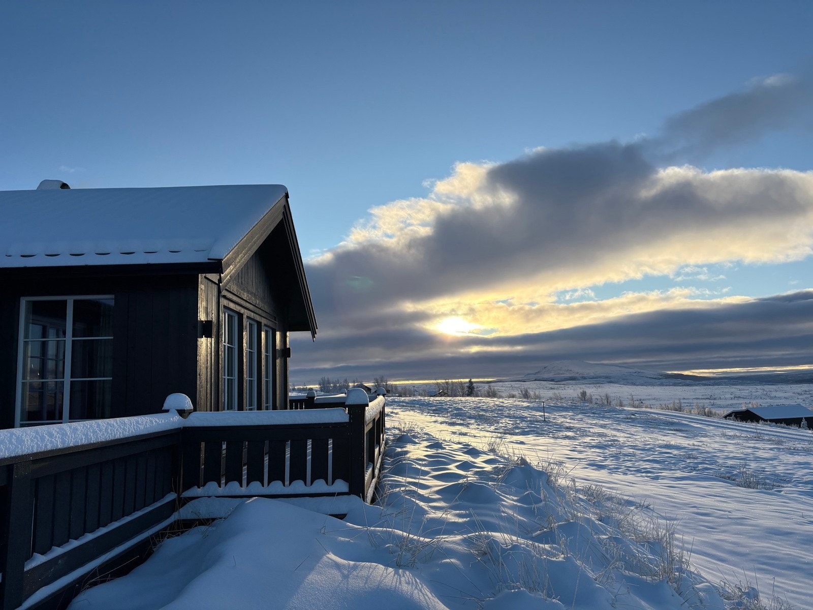 Fra terrassen kan en nyte det fine landskapet Galleribilde