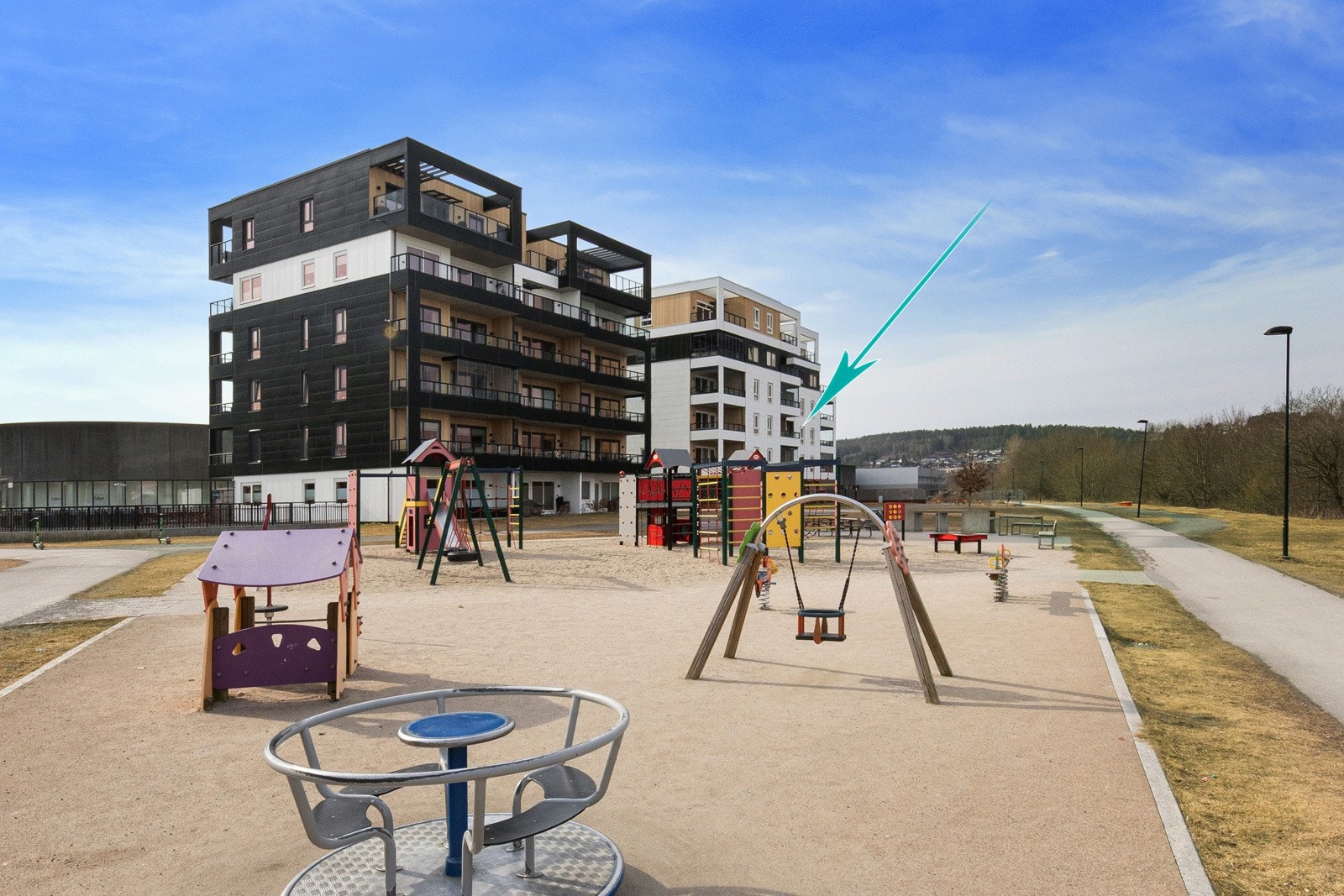 Flott lekeplass for de minste i umiddelbar nærhet Galleribilde
