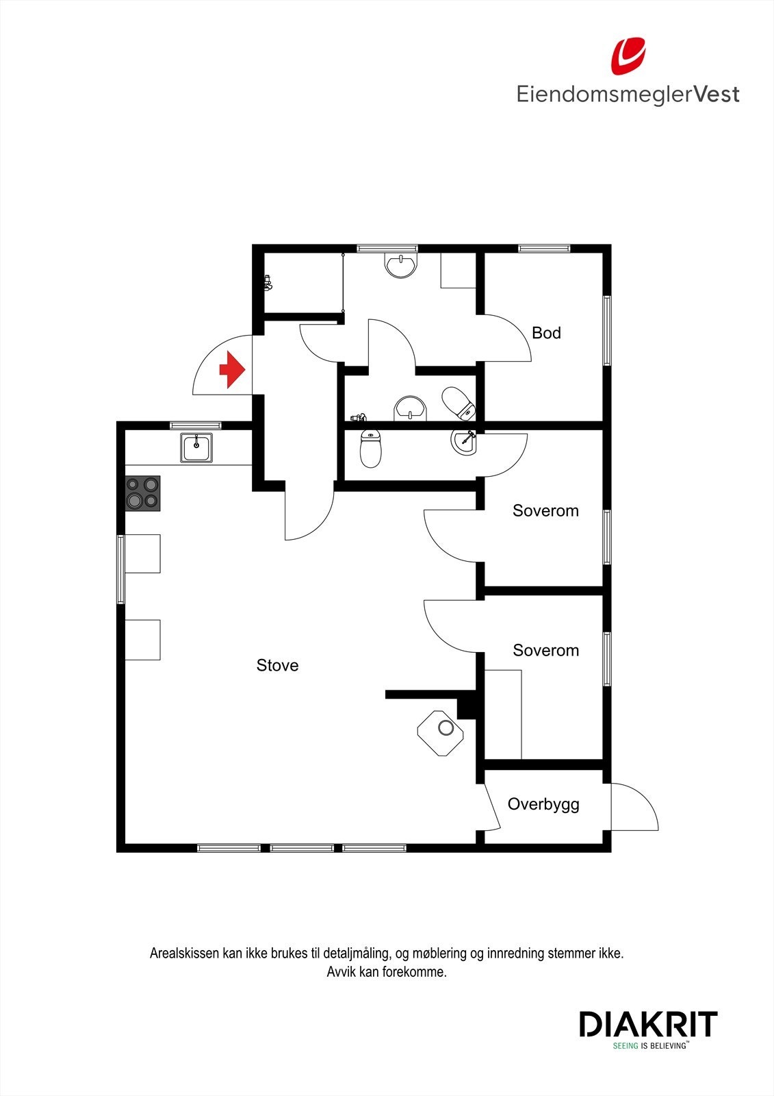 2D - Plantegning enebolig Galleribilde