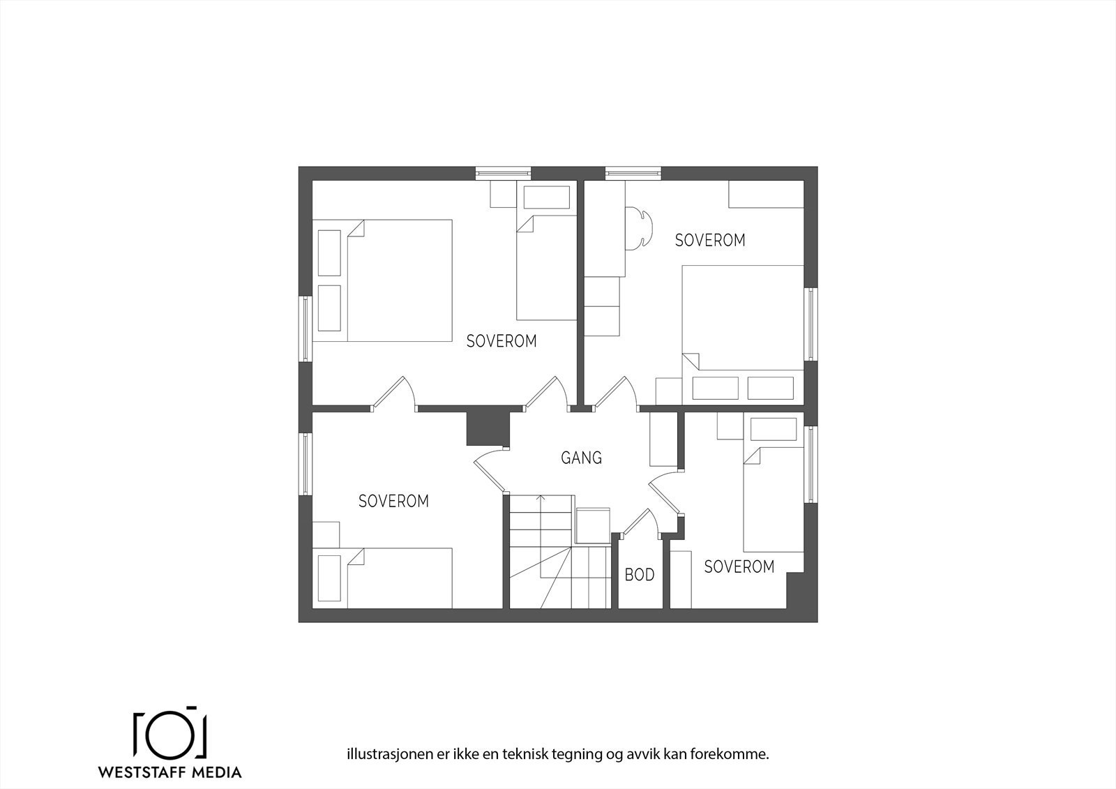 Plantegning 2. etasje Galleribilde