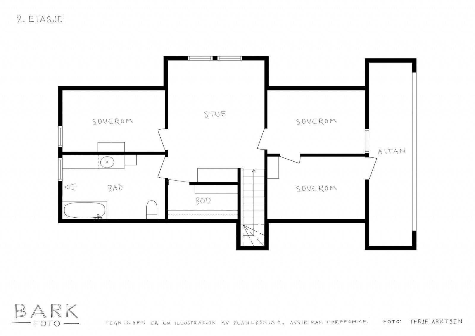 Plantegning 2. etg Galleribilde