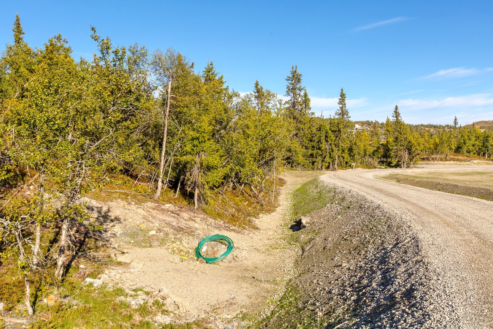 Tomten er relativt flat og med naturlig vegetasjon. Galleribilde