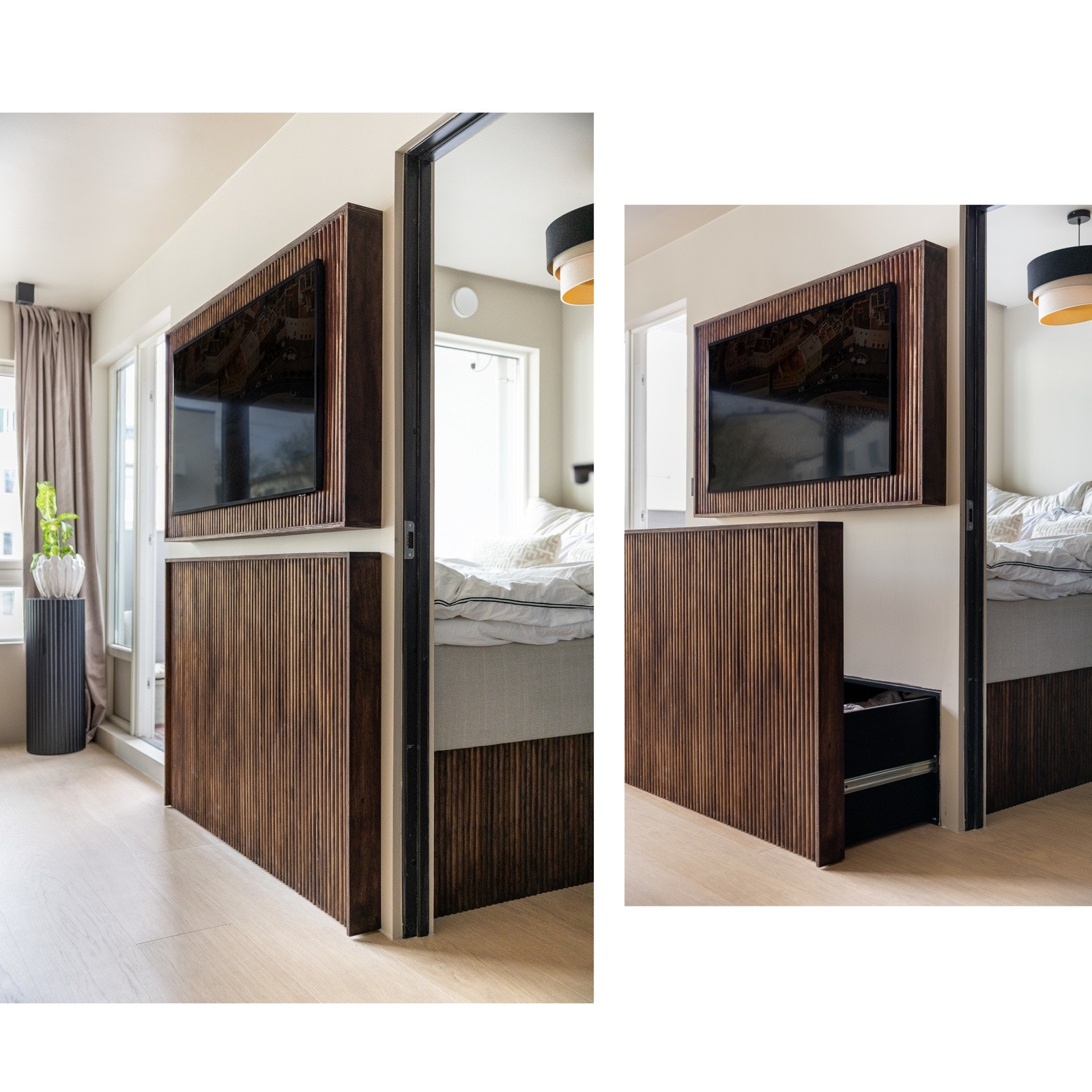 Praktiske oppbevaringsløsninger i leiligheten. Galleribilde