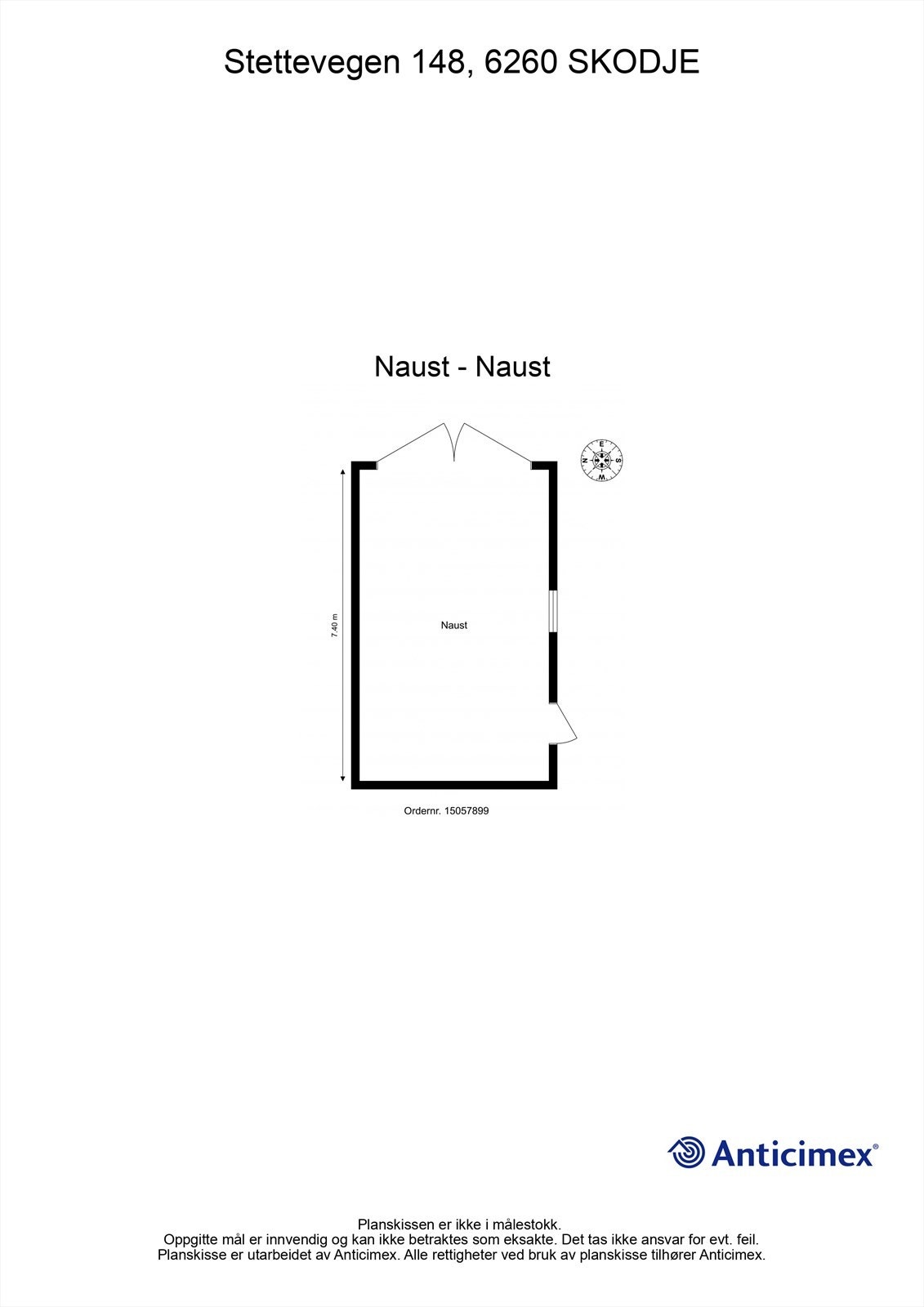 Målsatt plantegning naust Galleribilde