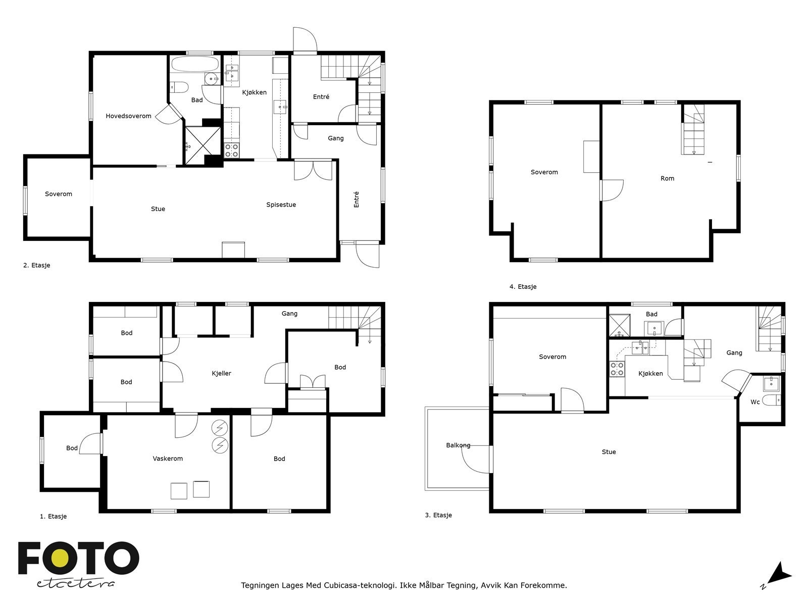 Korsgata 31 - alle etasjer. Veiledende planskisse - ikke målbar Galleribilde