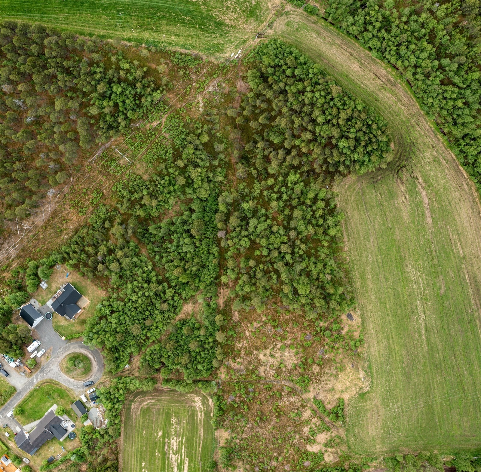 Eiendommen sett ovenfra Galleribilde