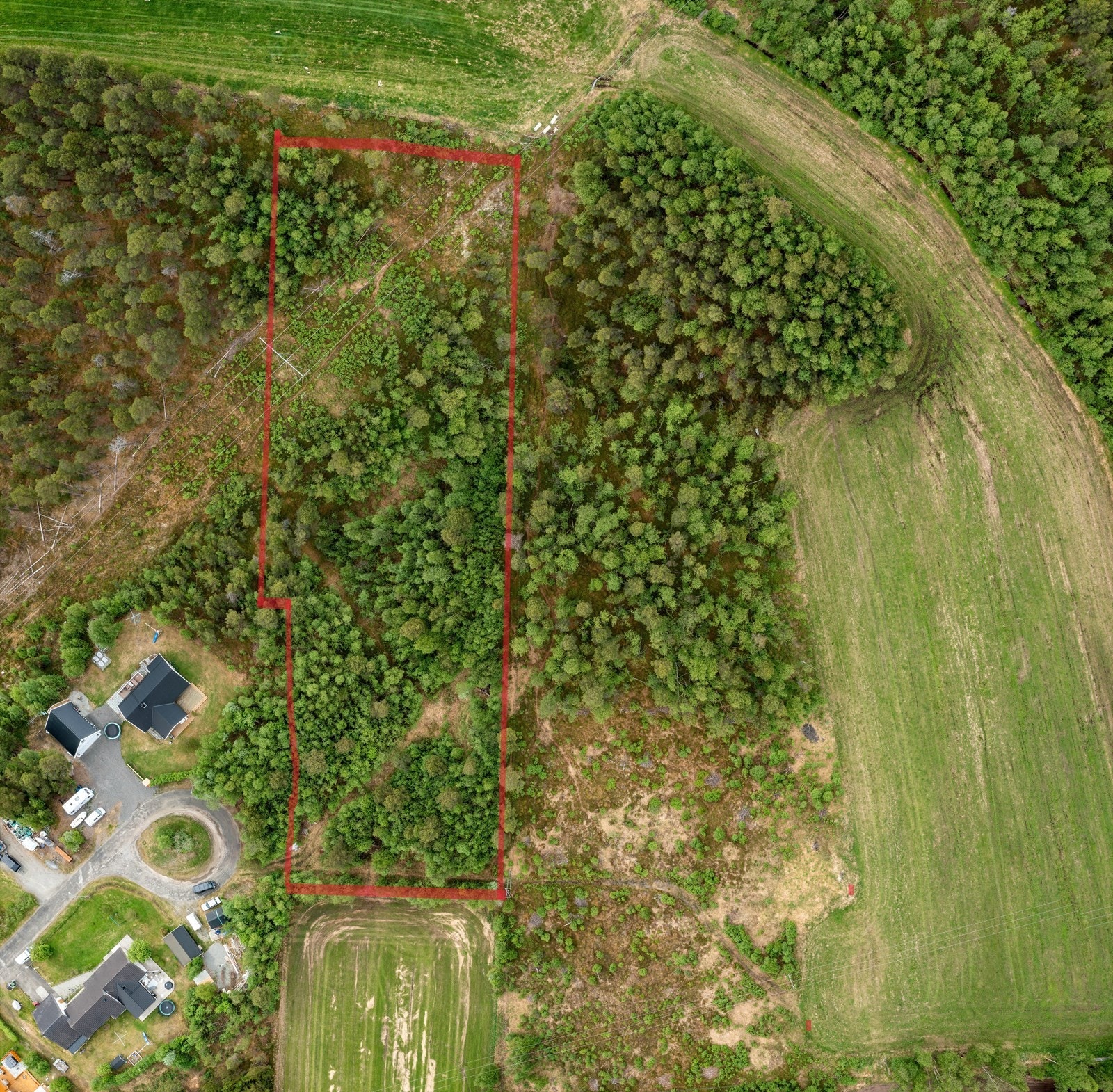 Oversikt med omtrentlige tomtegrenser Galleribilde