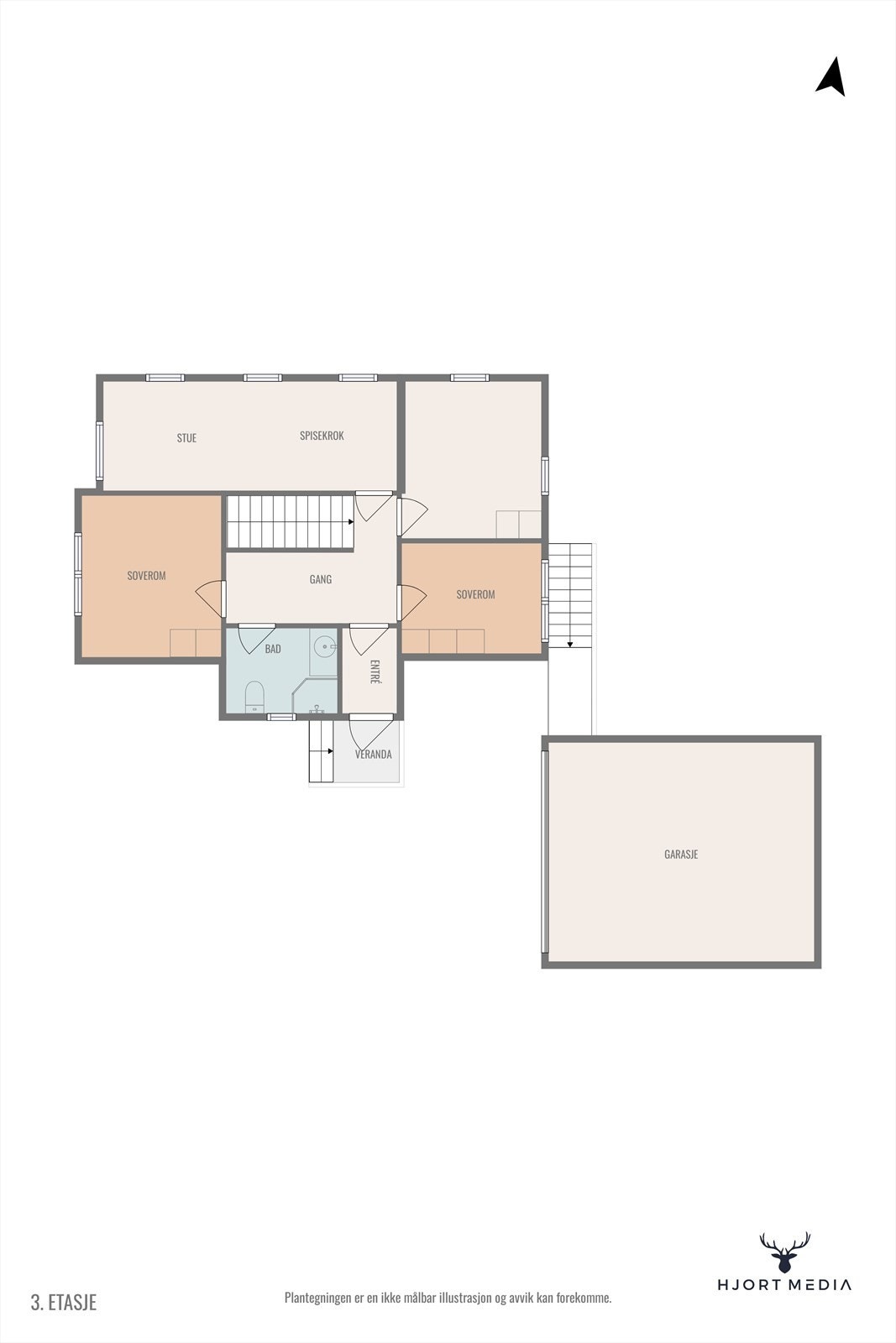 Øverste plan - 2. etasje. Galleribilde