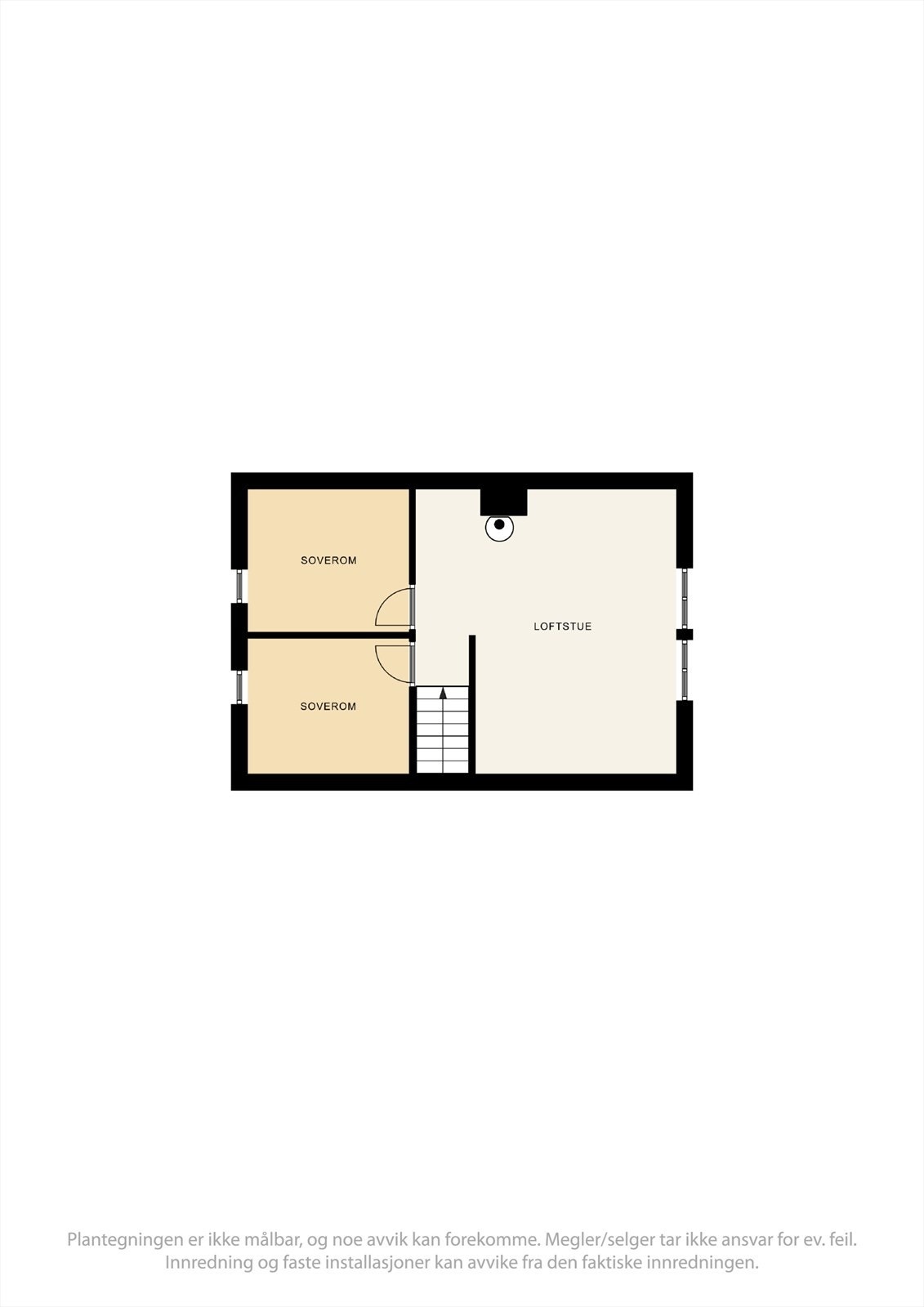 Plantegning loftsetasje. Galleribilde