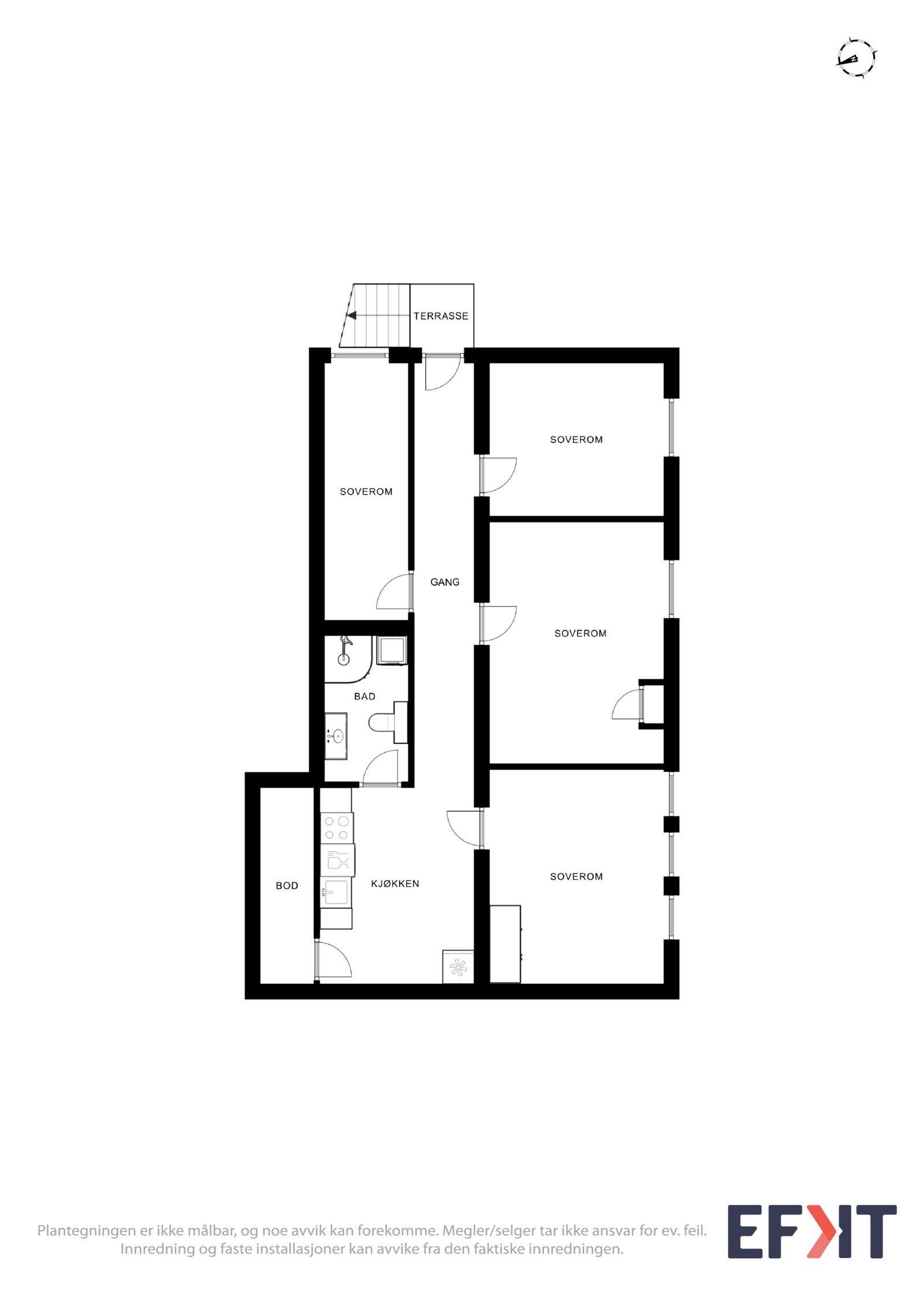 2D Plantegning - Underetasje. Galleribilde