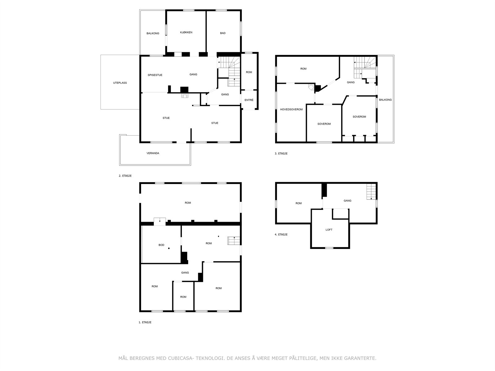 Planteikning av alle etg. samla Galleribilde
