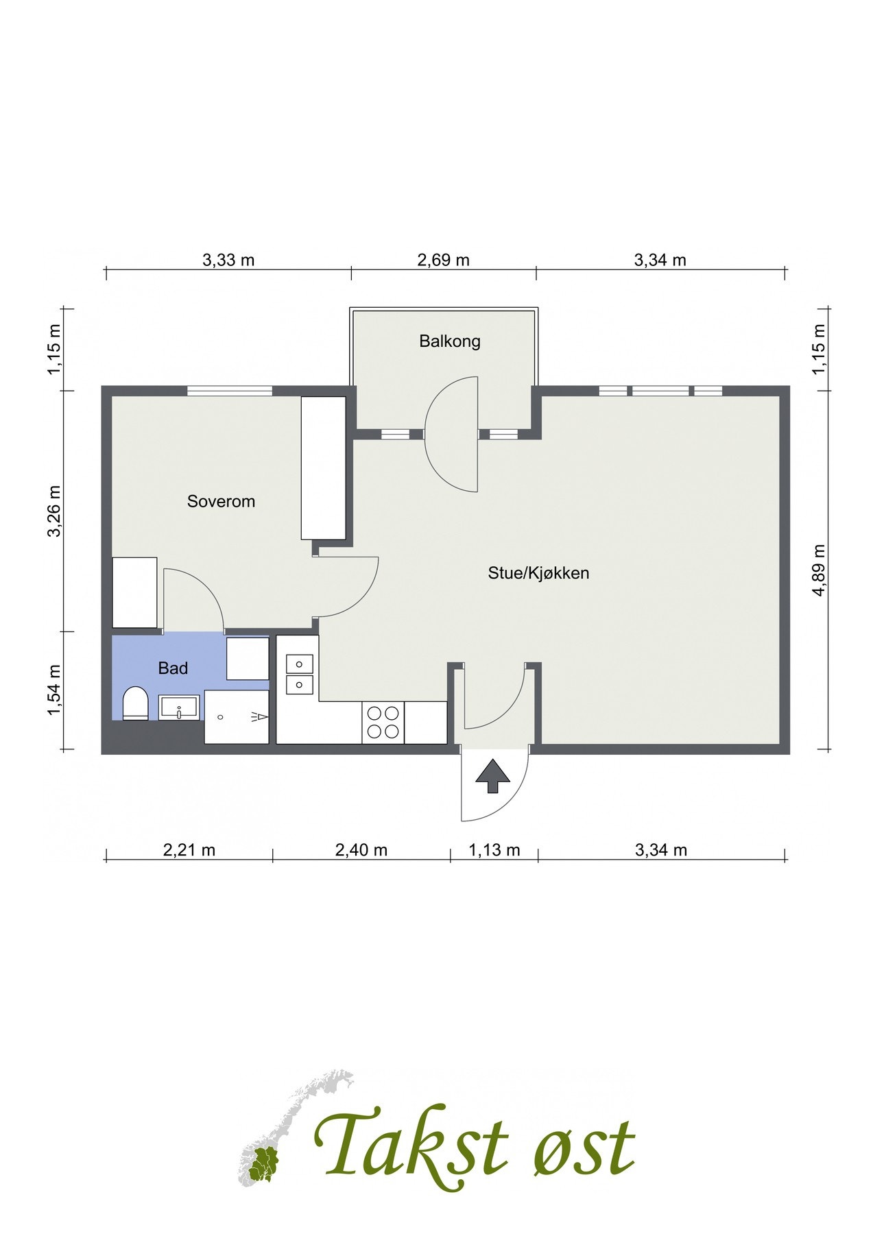 Leilighetens plantegning Galleribilde