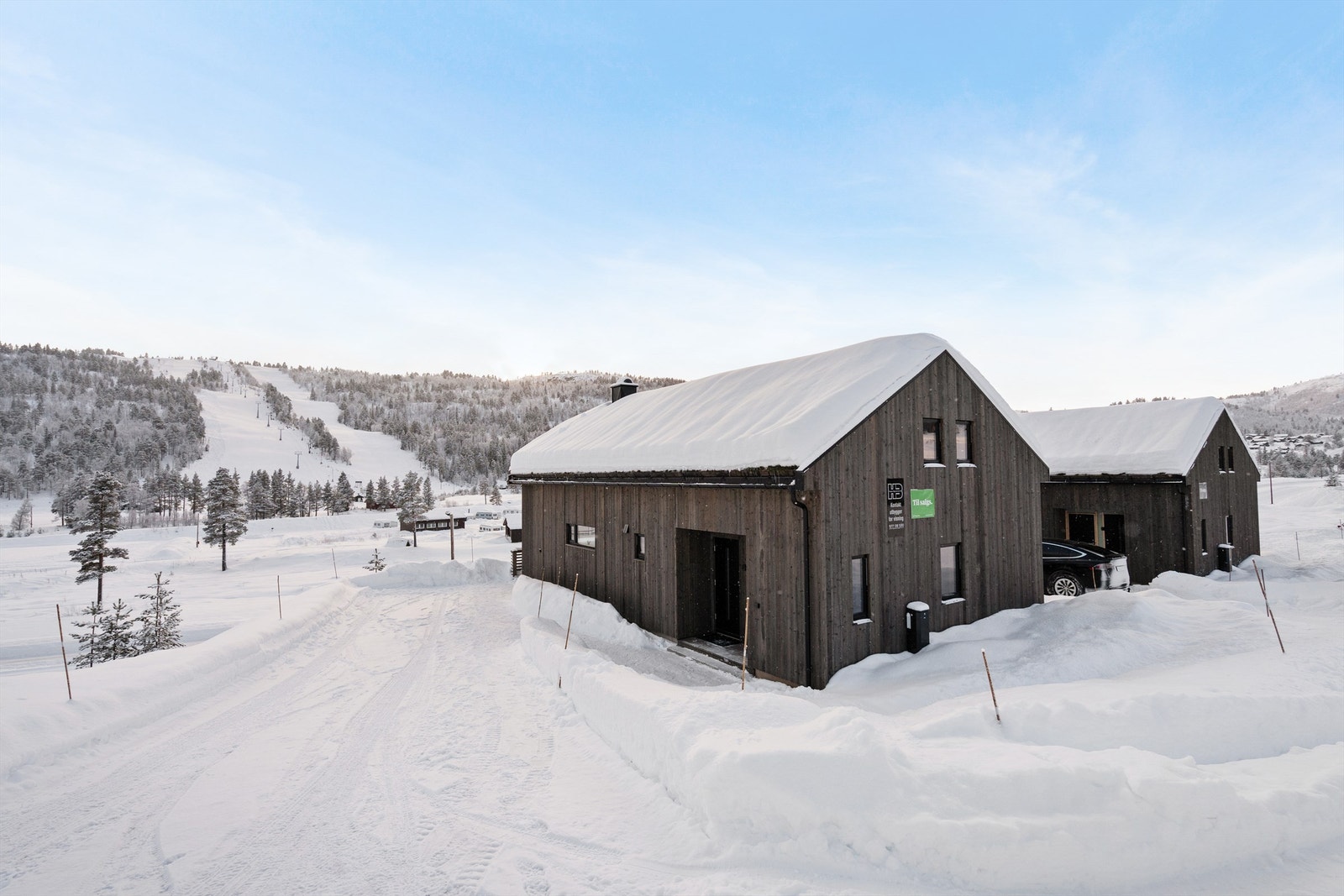Innkjøring og parkering. Galleribilde