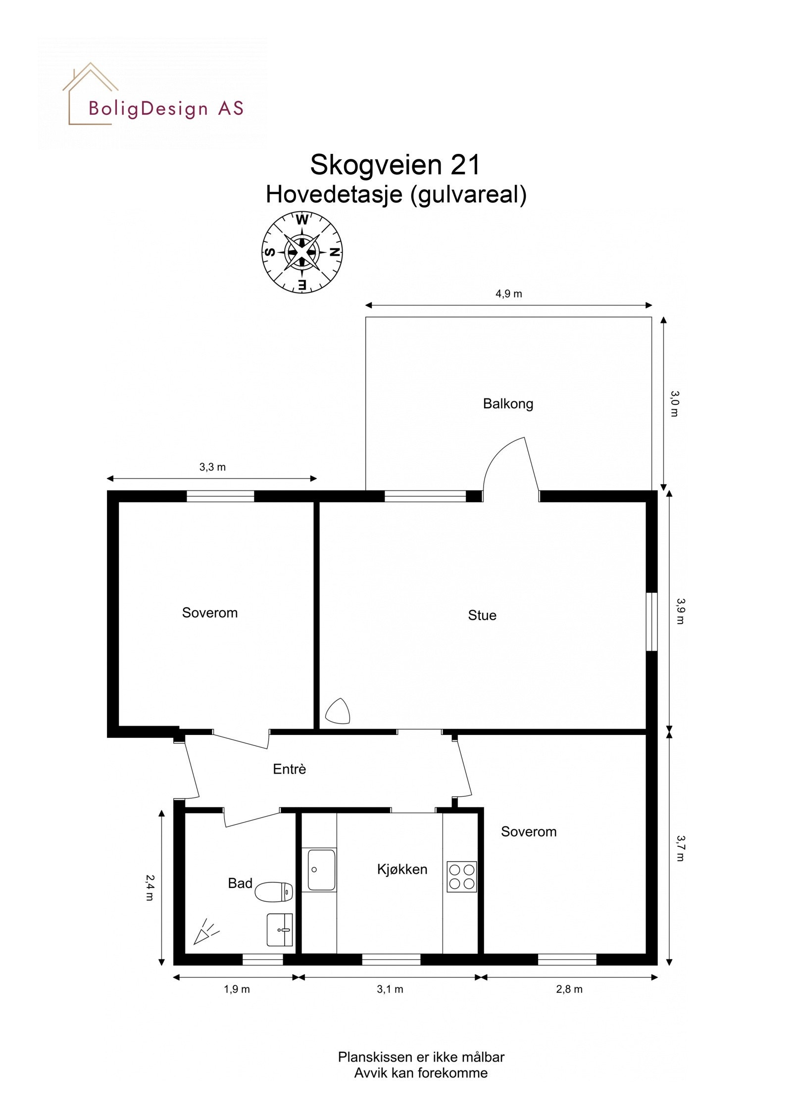 En flott 3-roms i rolige og grønne omgivelser, med gangavstand til sentrum og toget. Galleribilde