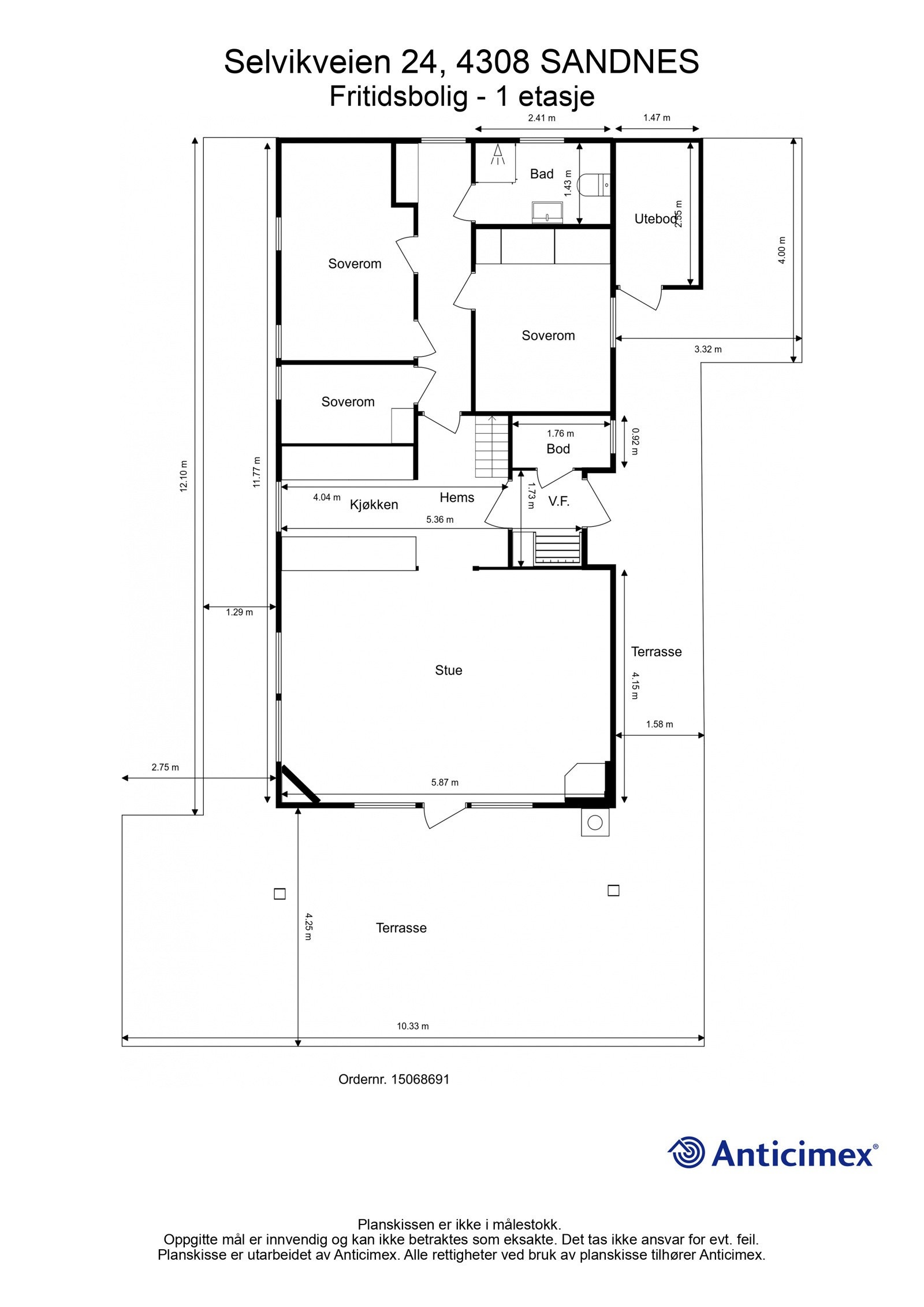 Plantegning 1. etasje Galleribilde