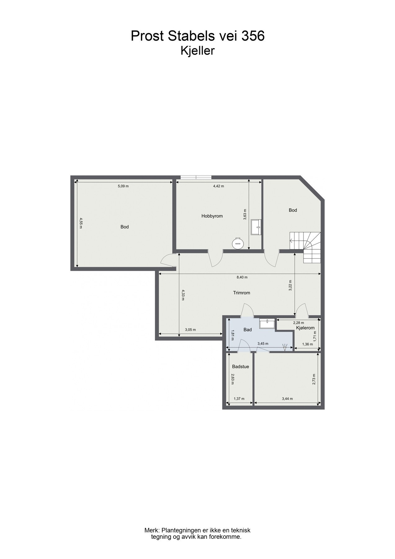 Plantegning - Kjeller. Galleribilde