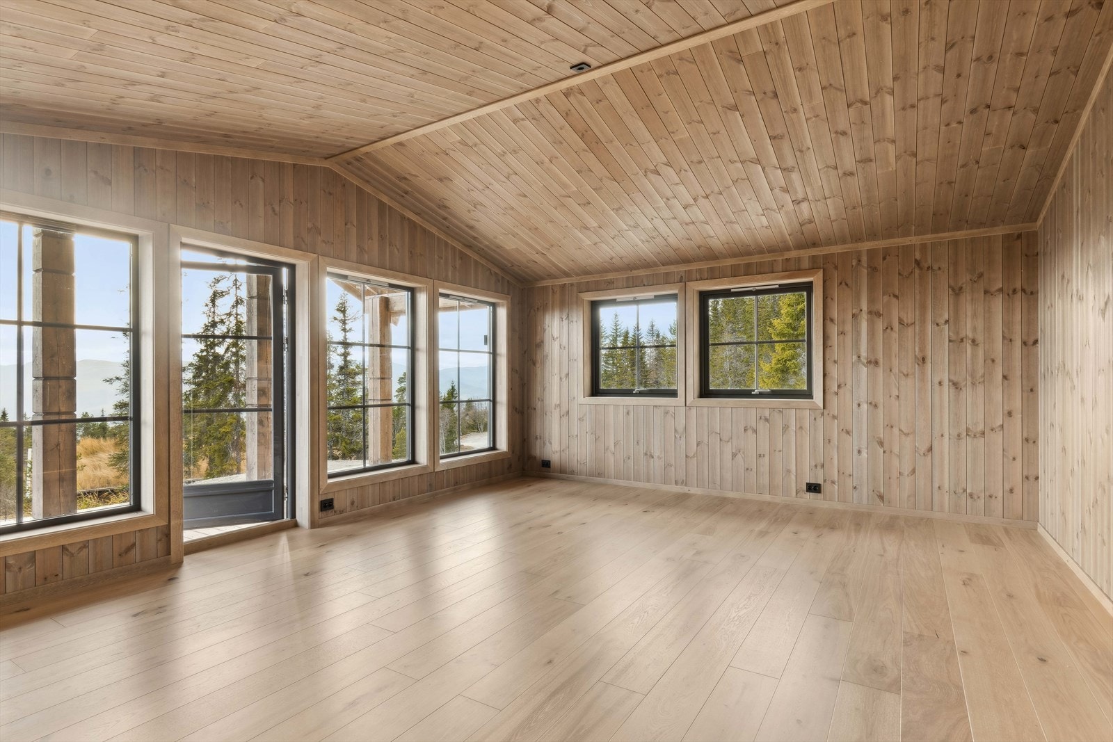 Romslig stue med flere innredningsmuligheter. God plass til sofa og annet møblement. Galleribilde