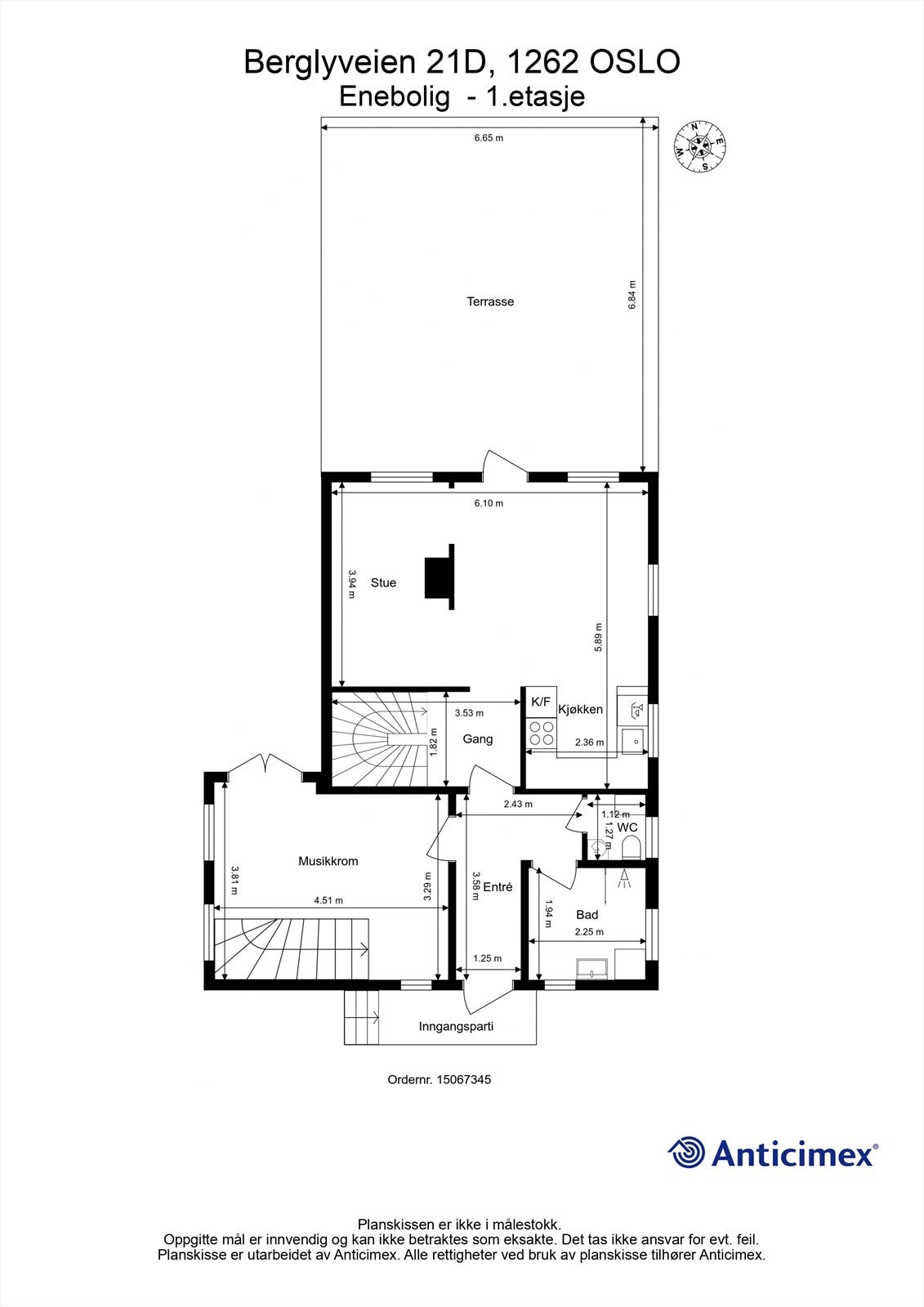 Plantegning 1. Etg. Galleribilde