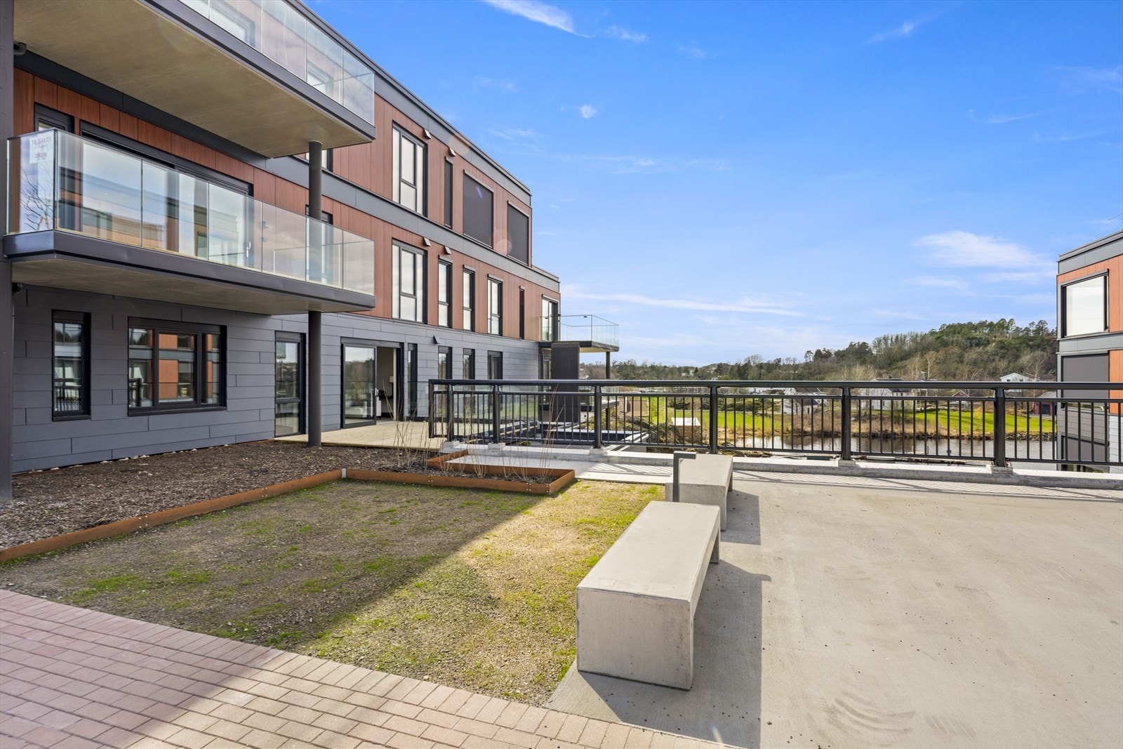 Markterrasse mot fellesareal Galleribilde