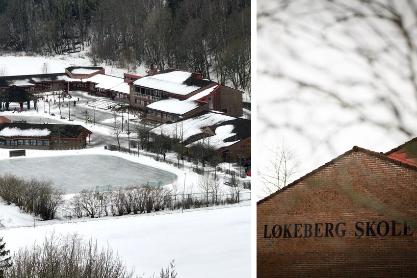 Løkeberg skole ligger 10 minutter gange fra huset. Galleribilde