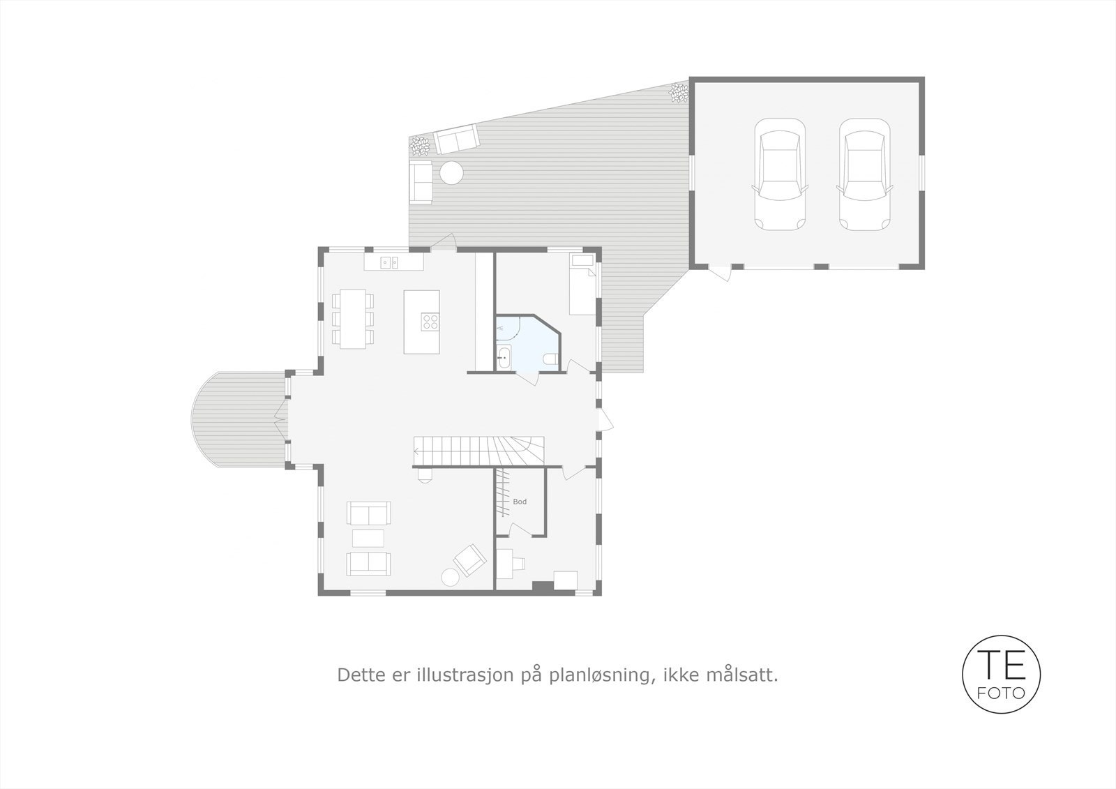 Planløsning 1.etasje Galleribilde