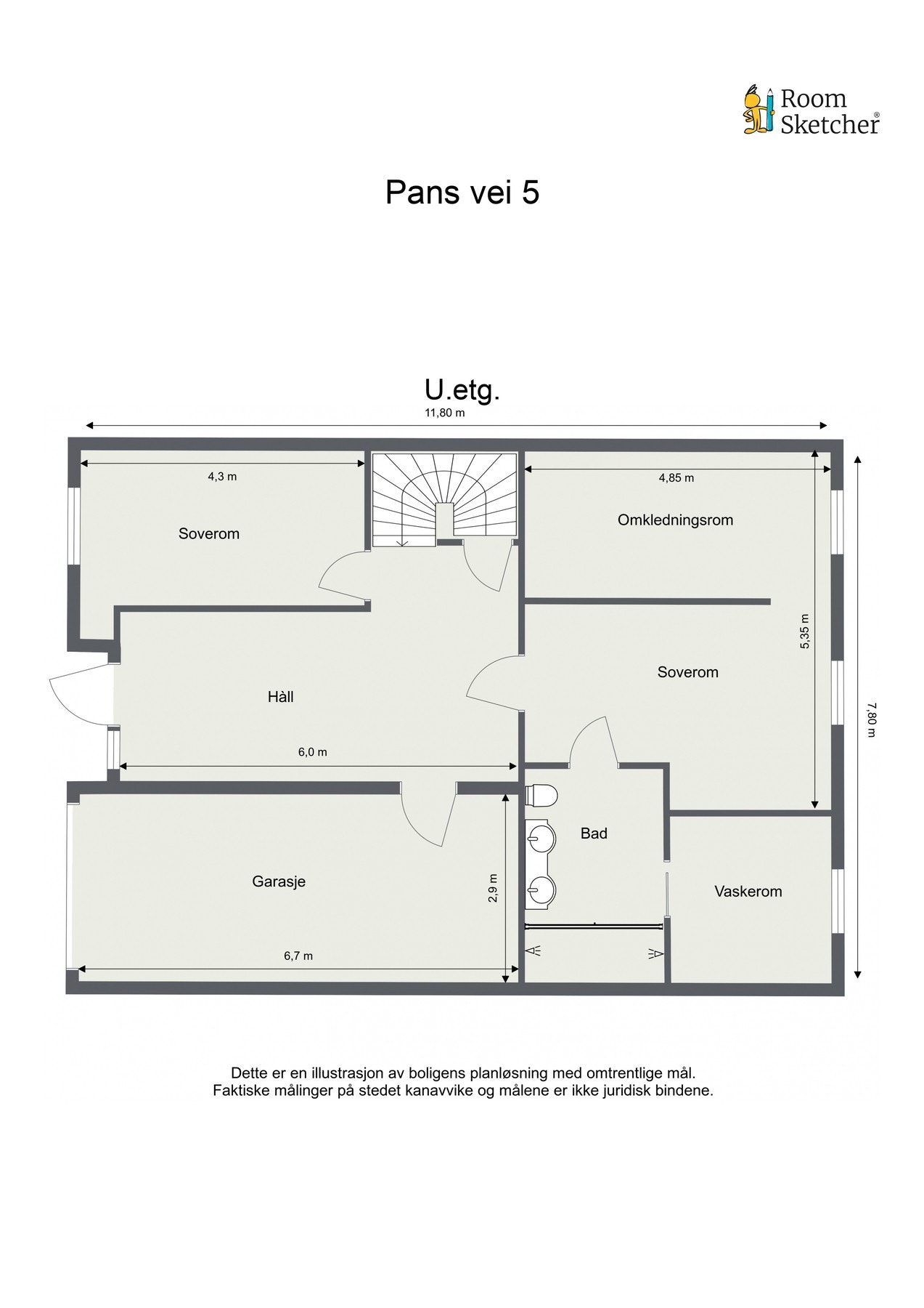 Plantegning underetasje. Galleribilde