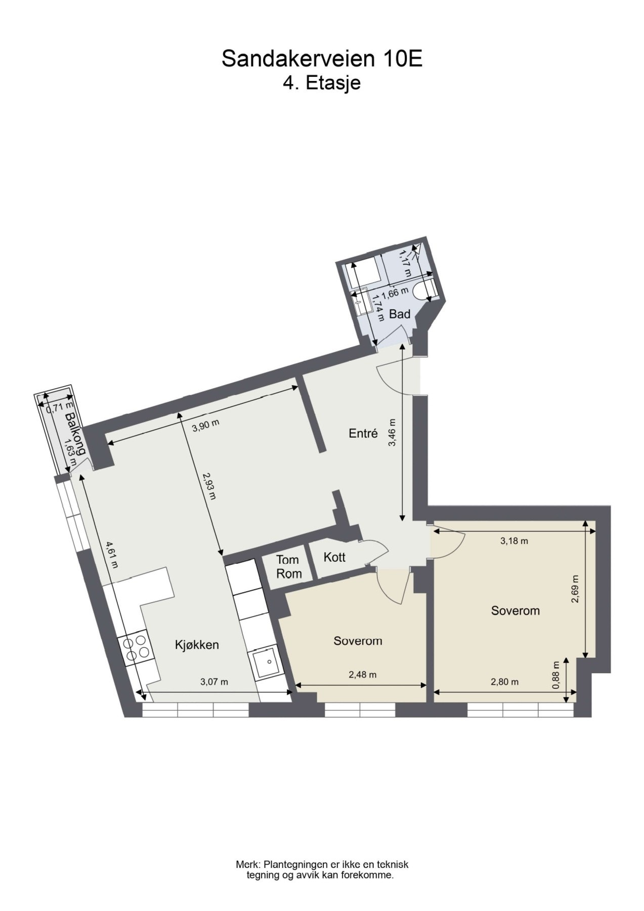 Plantegning. I tillegg medfølger to boder - en på loft og en i kjeller. Galleribilde