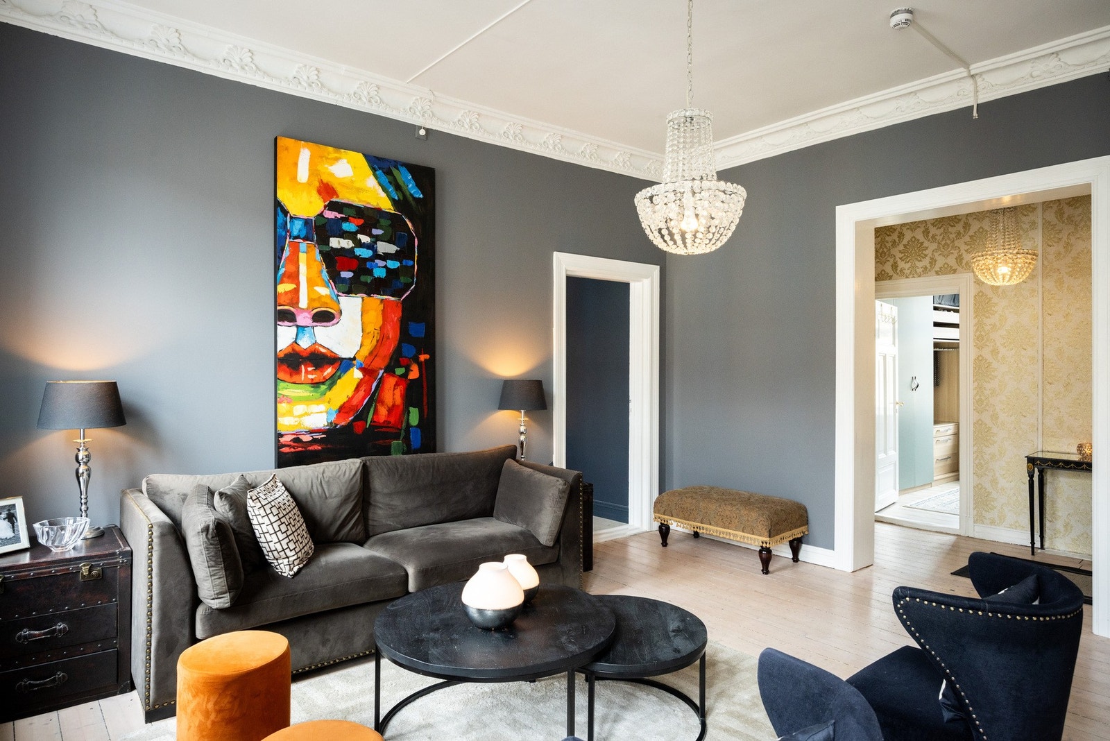 Gjennomgående planløsning, med store gode rom. Galleribilde