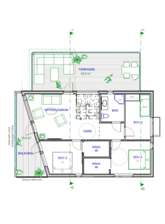 Plantegning 2.etg Galleribilde