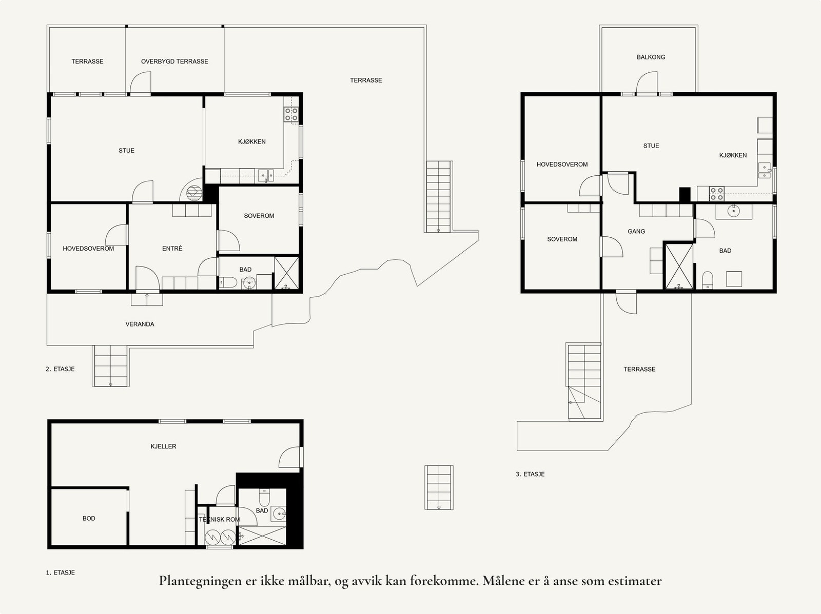 Plantegning - alle etg. Galleribilde