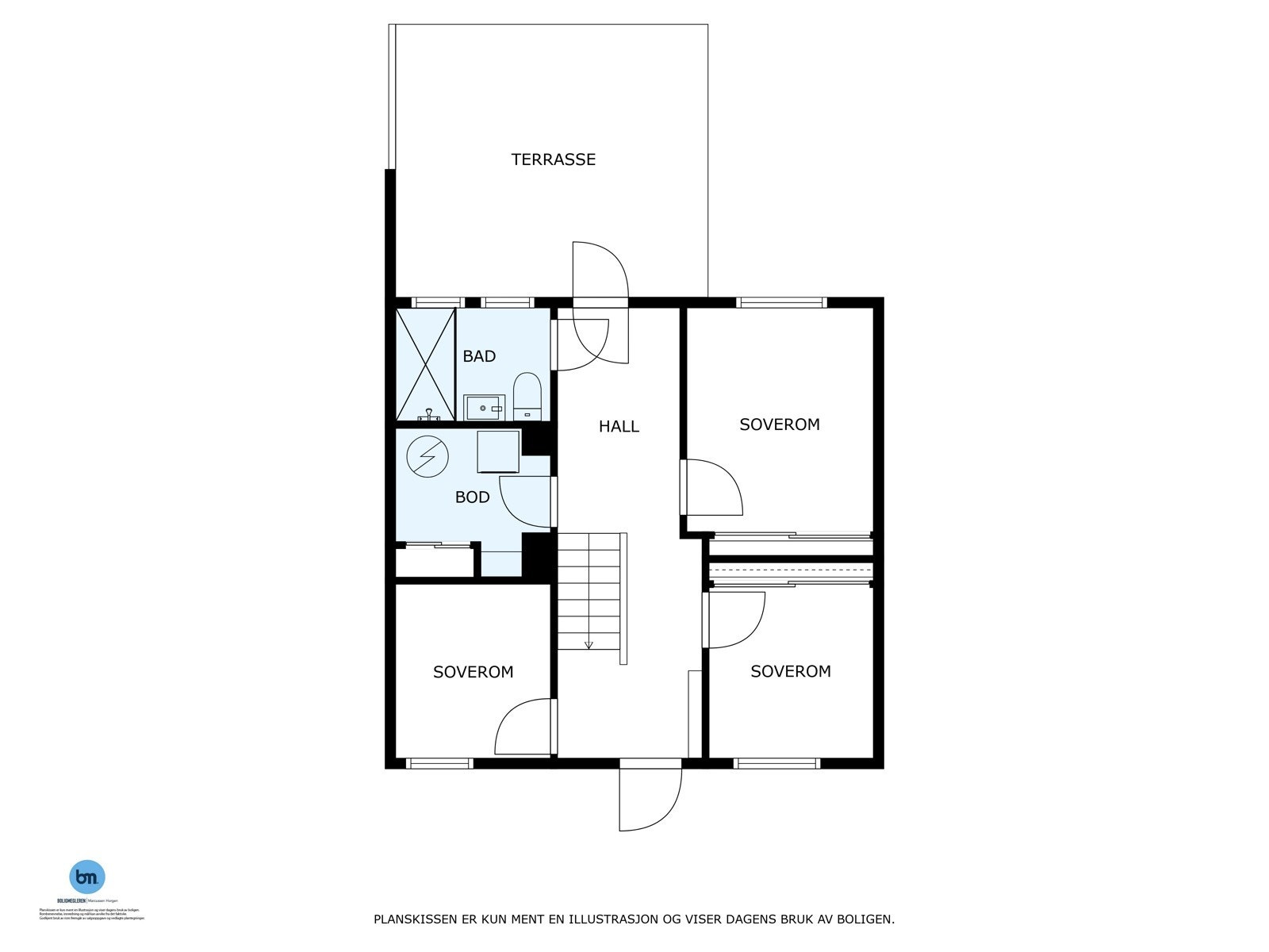 Planløsning 1.etg Galleribilde