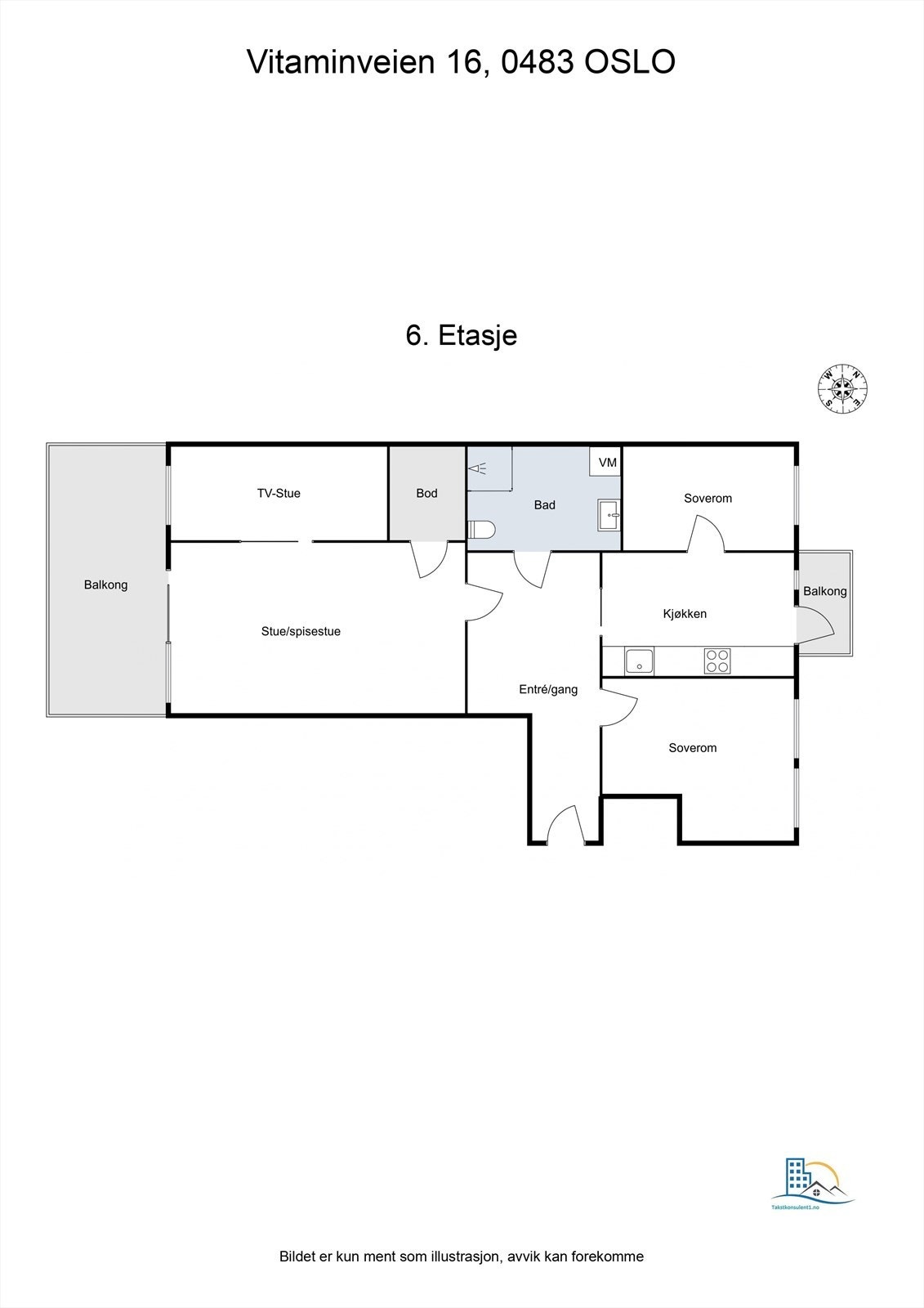 Plantegning til orientering. Galleribilde