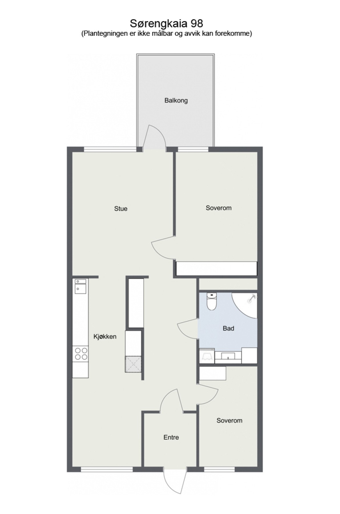 Planskisse - ikke målbar. Avvik kan forekomme. Galleribilde