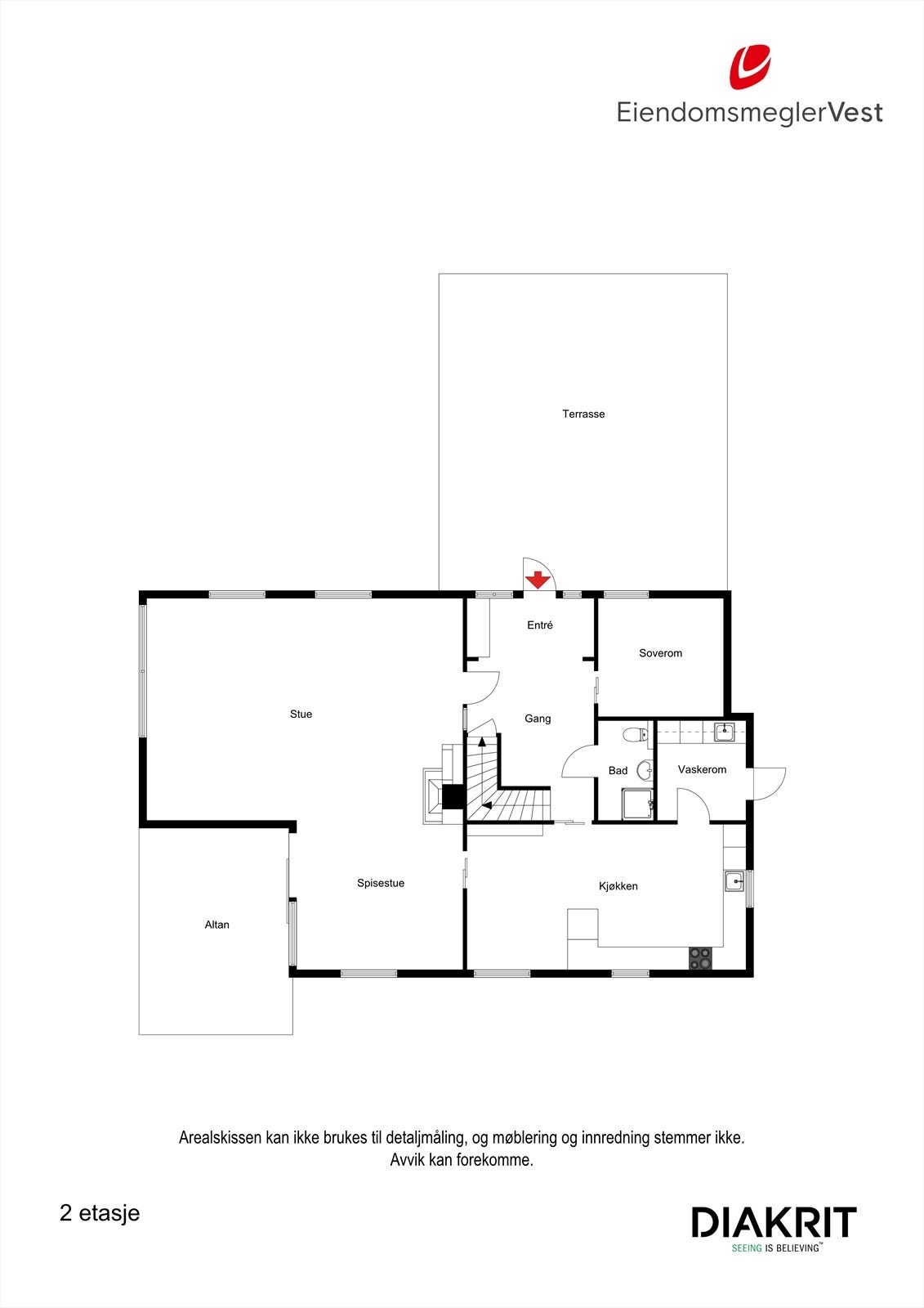 Plantegnign 1 etasje. Galleribilde