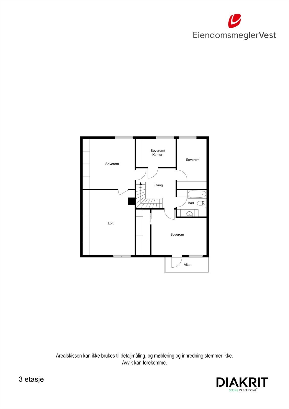 Plantegning loft. Galleribilde