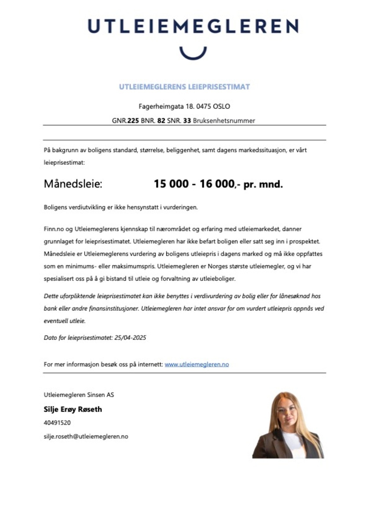 Vurderer du forresten å leie ut? Da tror Utleiemegleren du får noe sånt som dette. Galleribilde