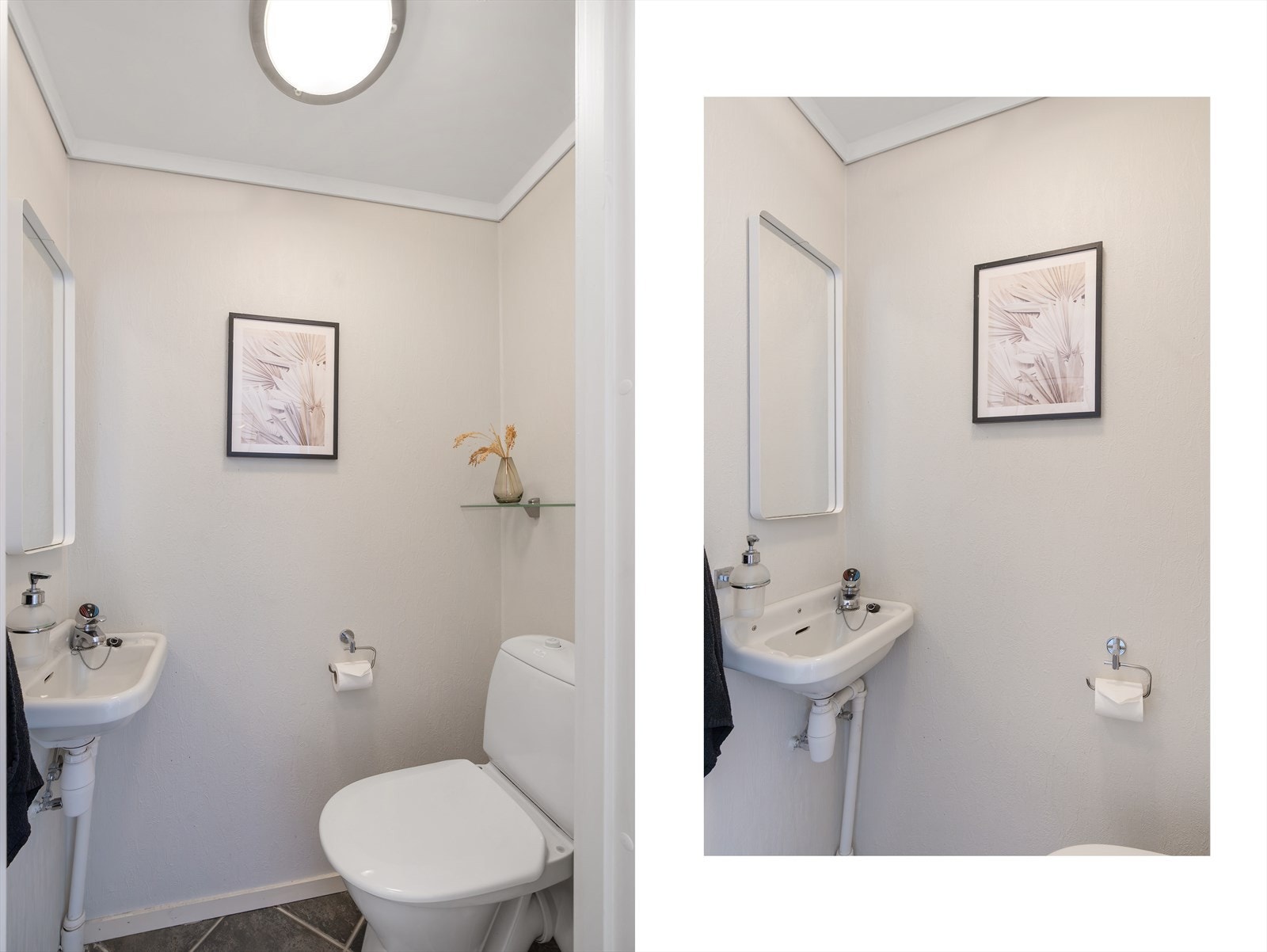 - Toalettrom i hovedetasjen med toalett og servant - Galleribilde