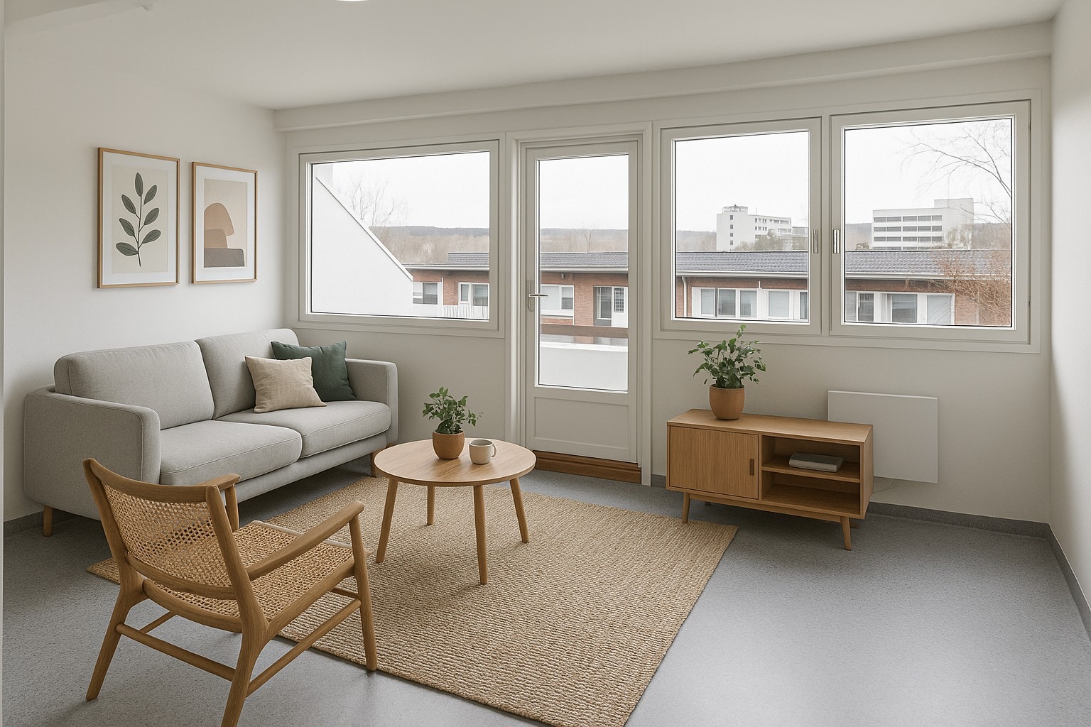 Det annonseres flere lignende leiligheter i samme bygg og bildet er derfor en illustrasjon, ikke en lovnad av faktisk leilighet tilgjengelig. Galleribilde