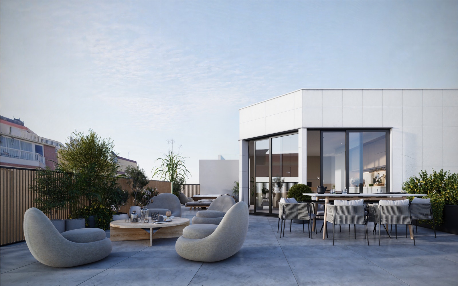 Illustrasjon (fra toppleilighet) med forbehold om at avvik vil kunne forekomme Galleribilde